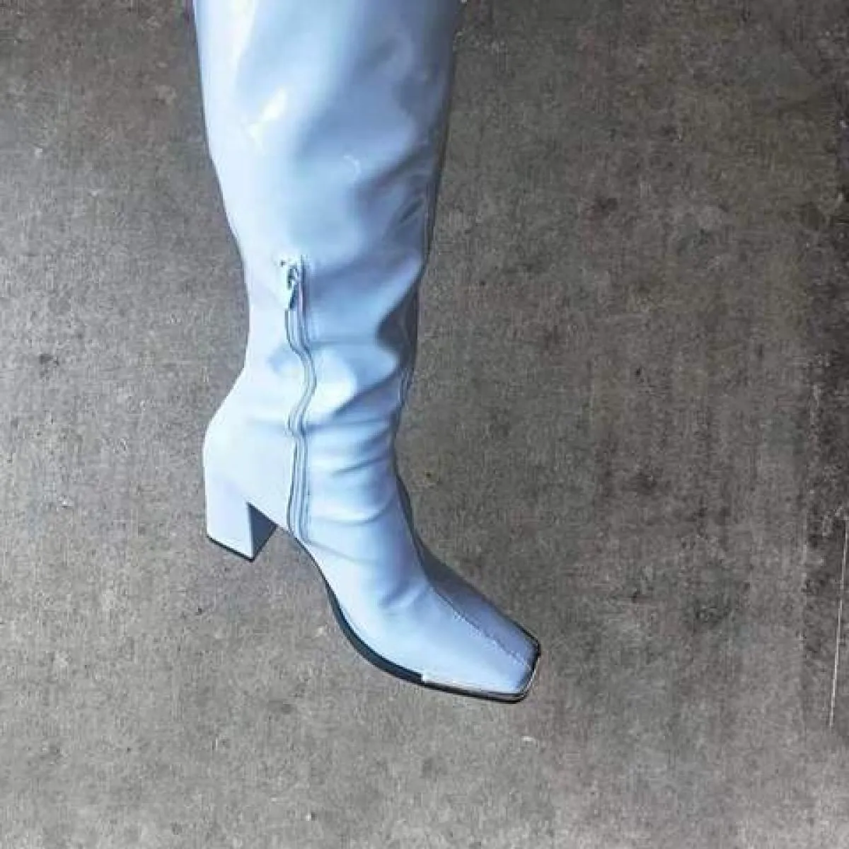 2022 Moda Autunno Inverno Solido Stivali a metà polpaccio Donna Alta Piattaforma robusta Grande Szie 43 Elegante Ufficio Scarpe