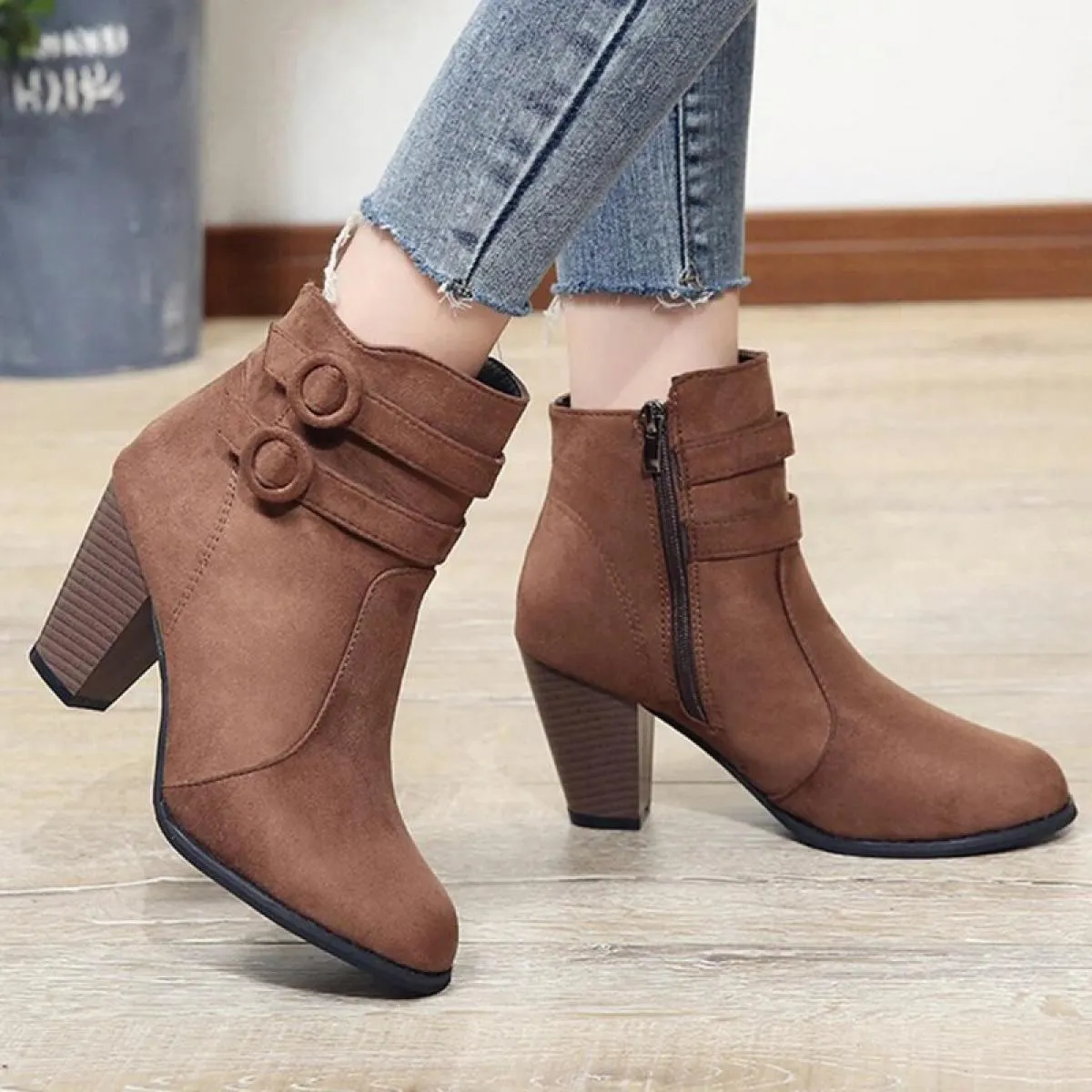 2023 nuovi stivali da donna primavera e autunno tempo libero comodi tacchi alti moda outdoor elegante versatile grande donna