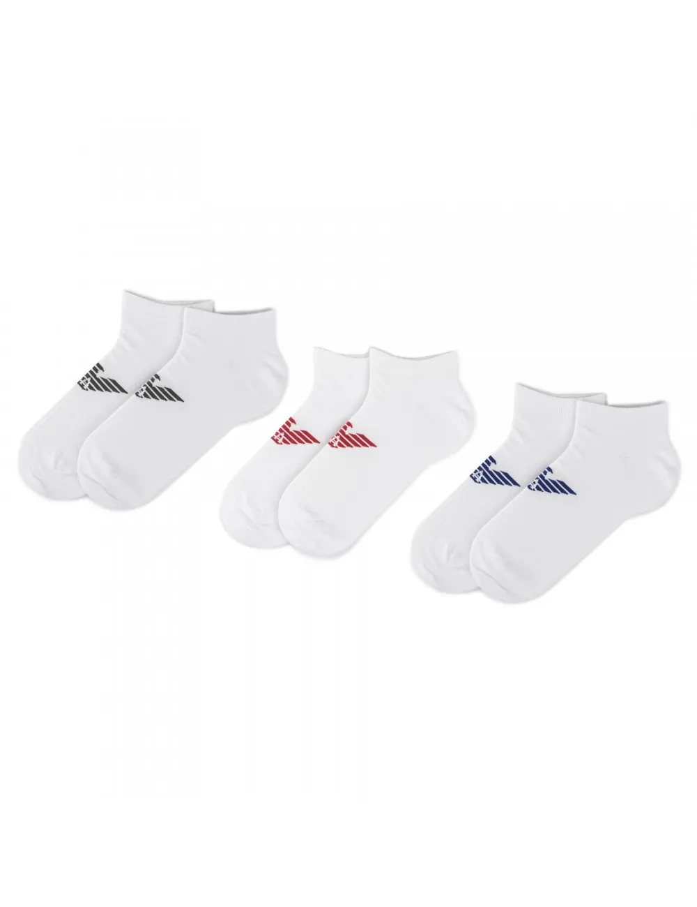 300008 1P234 CONFEZIONE CON 3 CALZE EMPORIO ARMANI SOCKS FANTASMINI CALZA