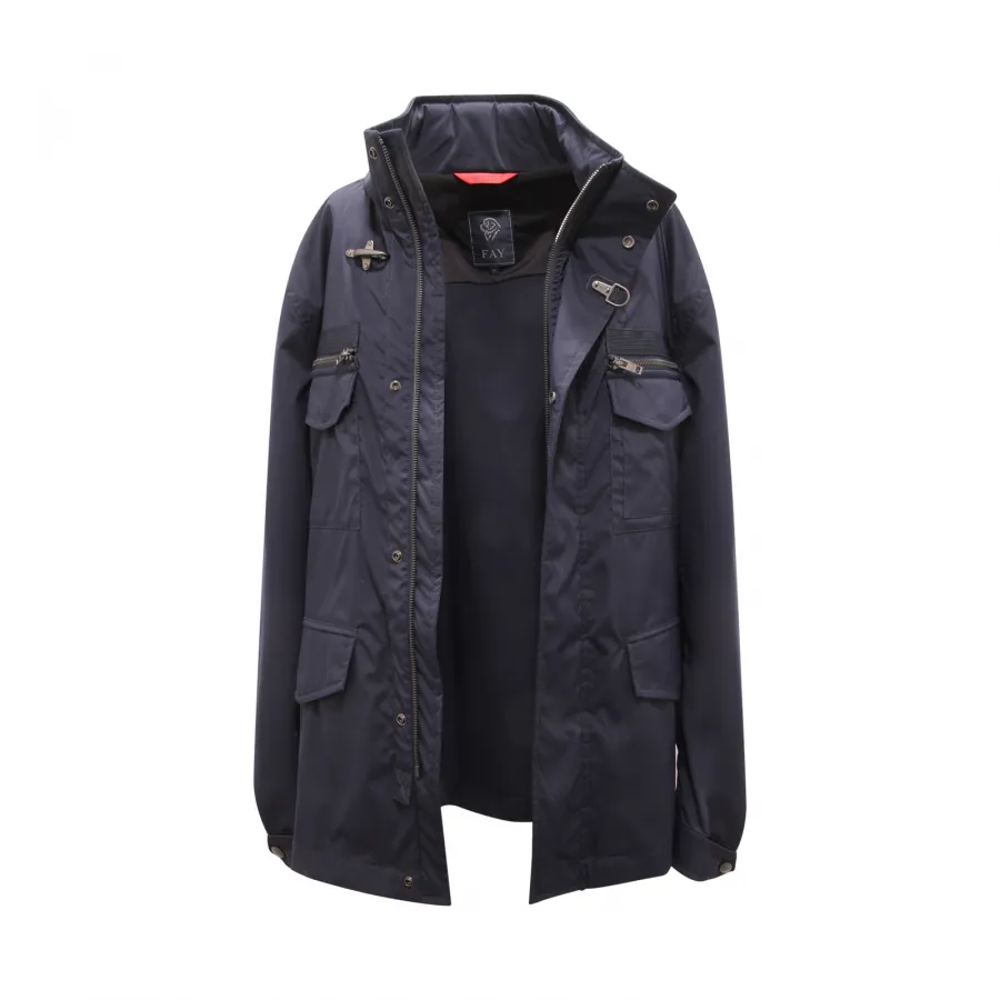 8176AZ GIUBBOTTO ANTIVENTO UOMO FAY MAN JACKET BLUE