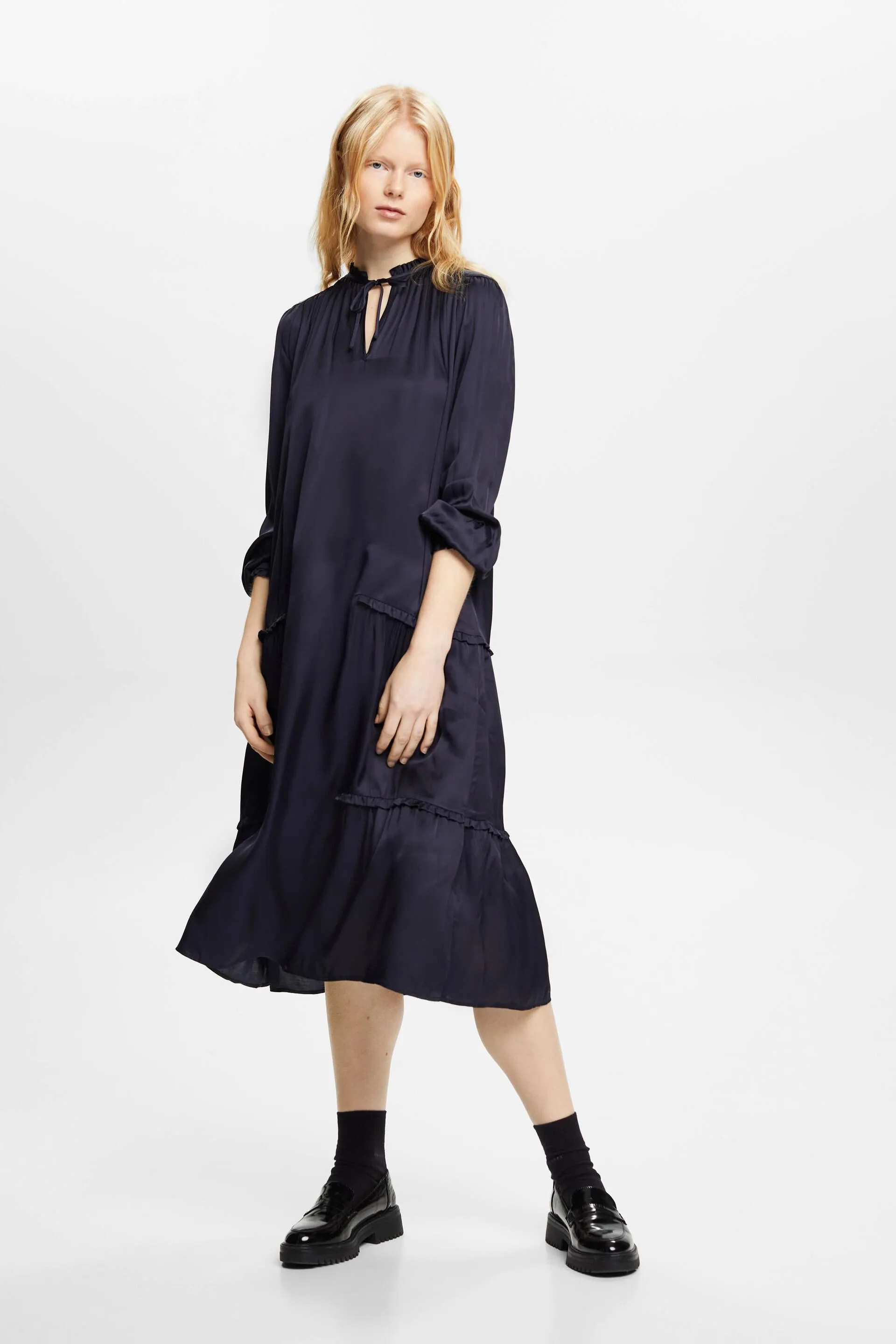Abito midi drappeggiato