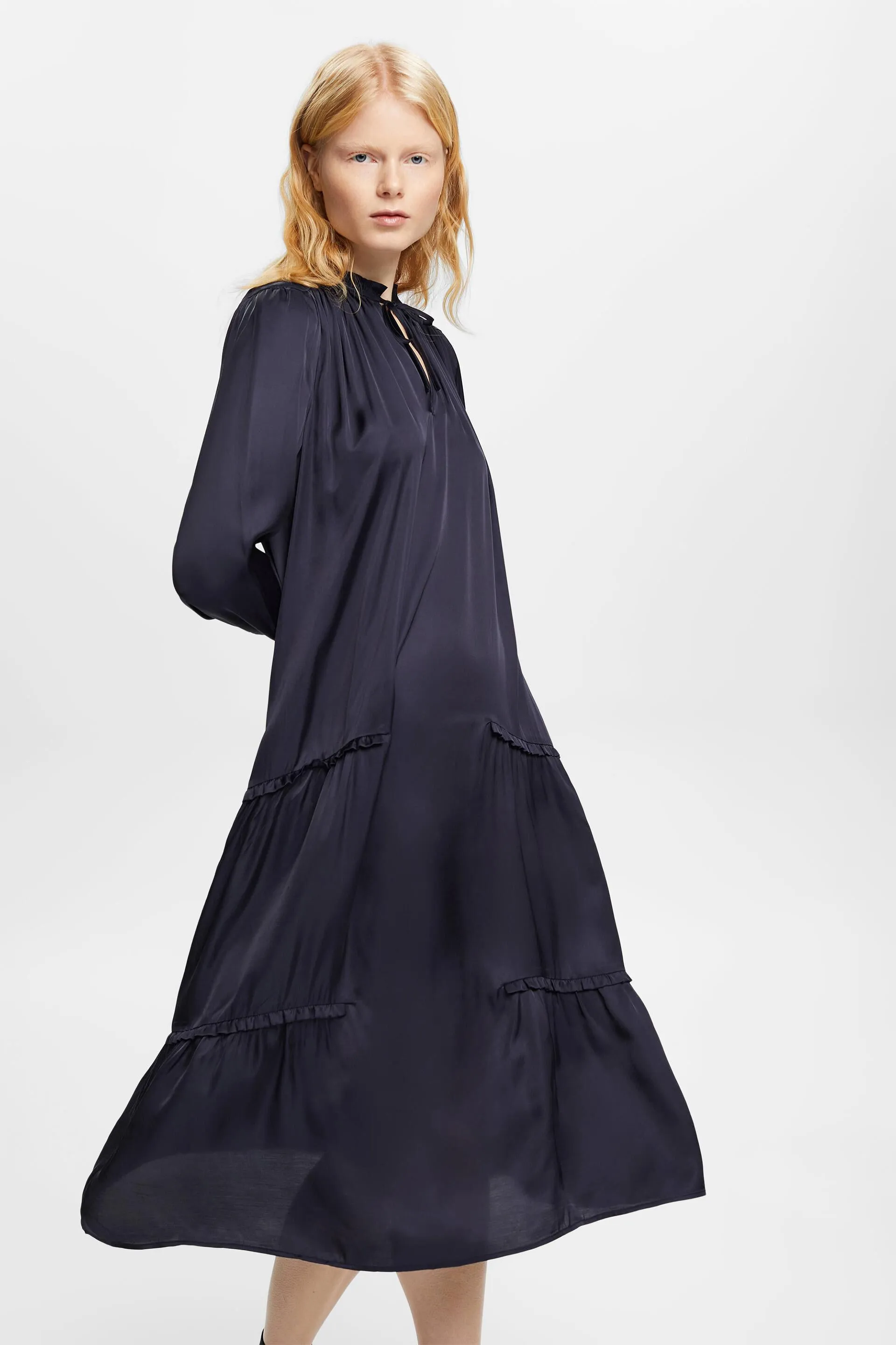 Abito midi drappeggiato