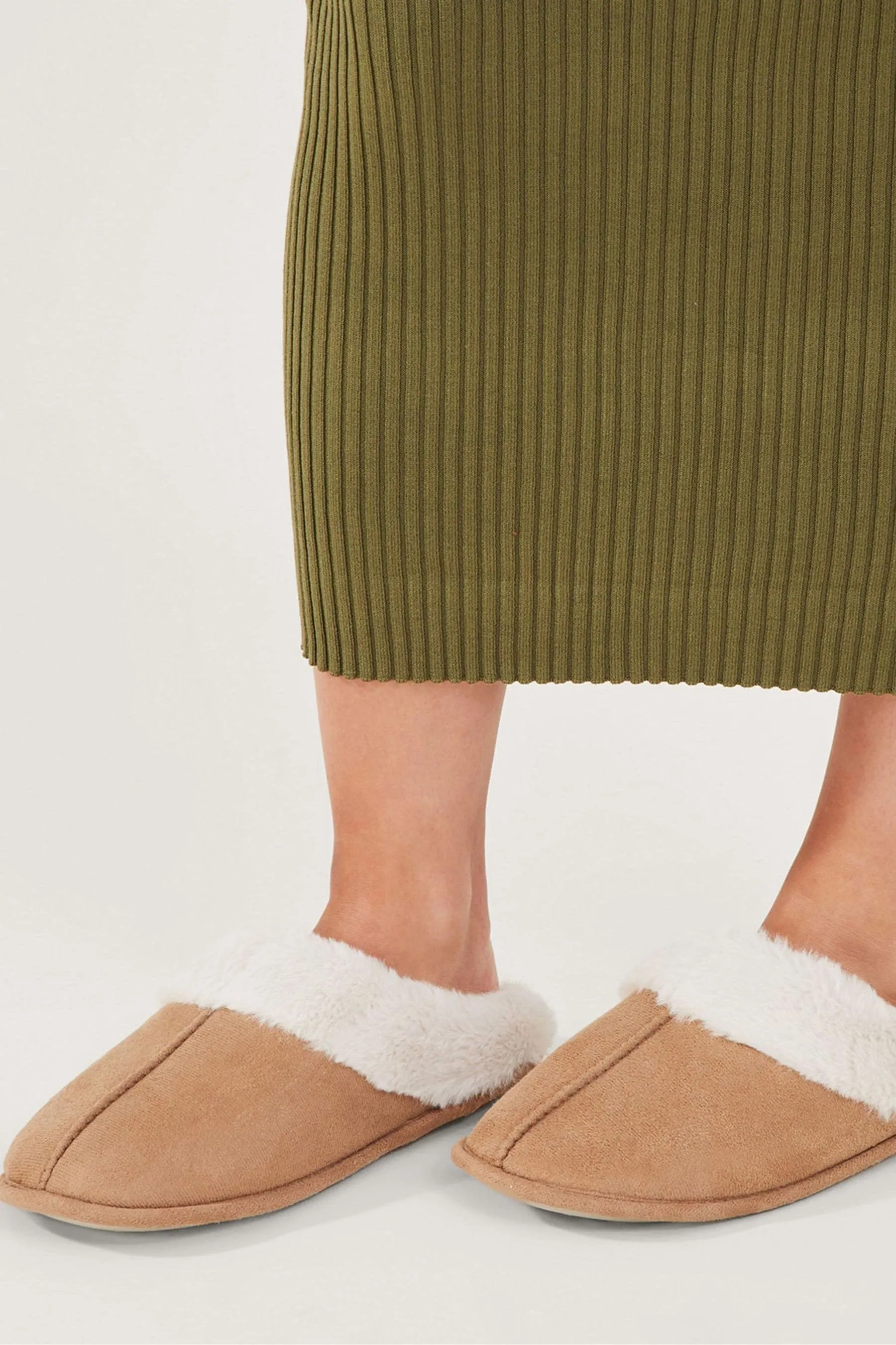 Accessorize - Pantofole sabot in pelliccia sintetica