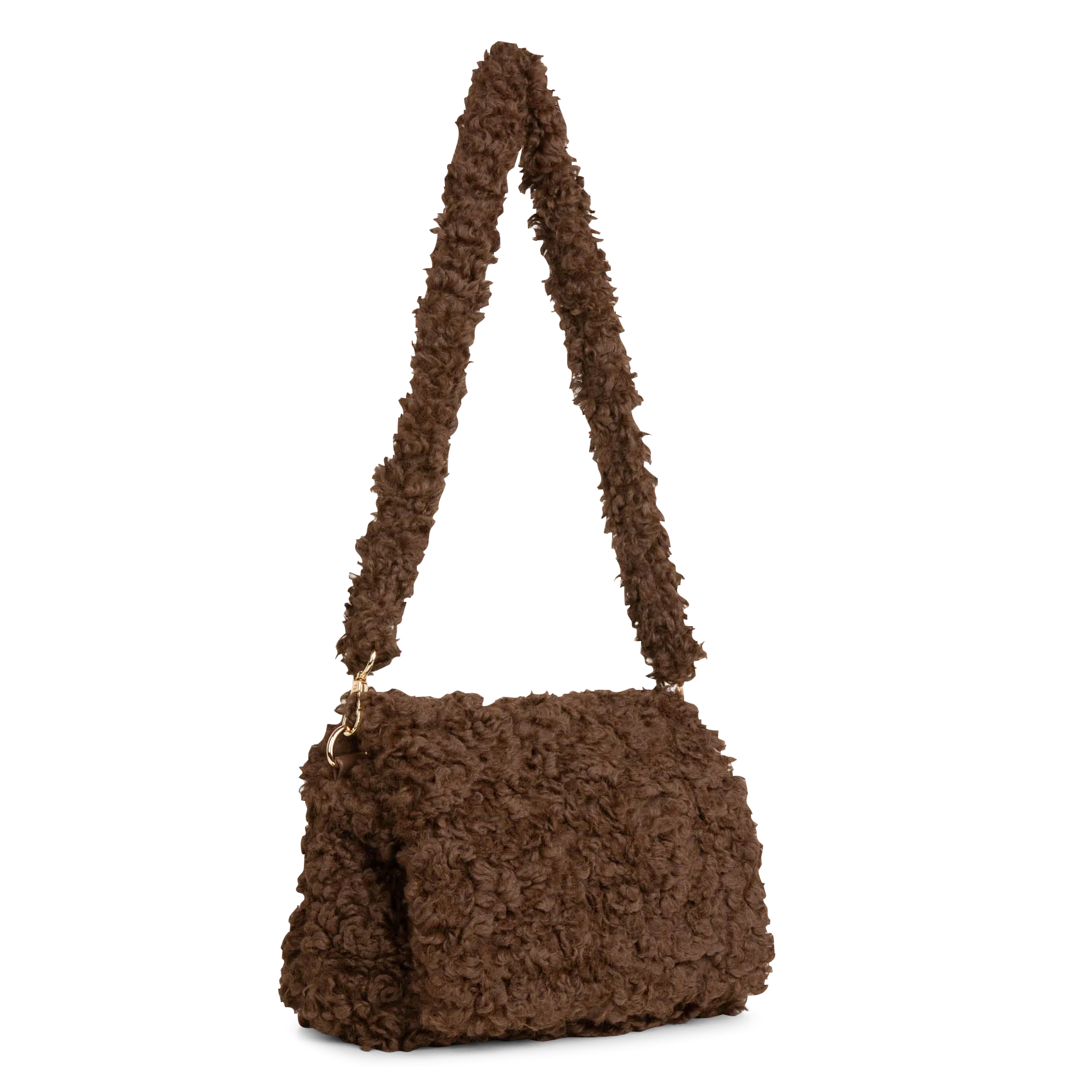  AU PRINTEMPS PARIS   Borsa a tracolla in sherpa | Marrone
