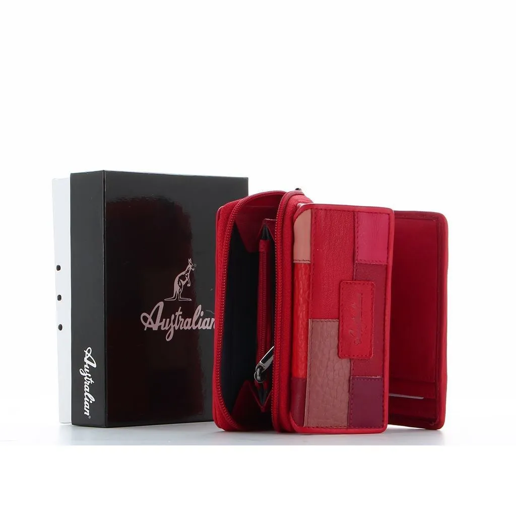 AUSTRALIAN - Portafoglio a quadri in VERA PELLE con patta                                            Previous productAUSTRALIAN 