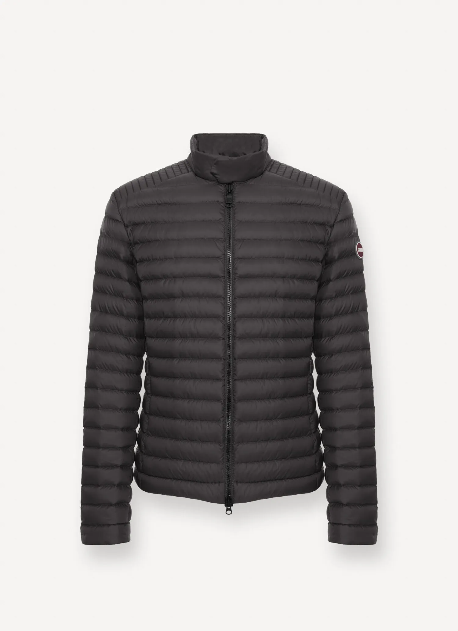 Autumn-weight padded biker jacket with drawstring