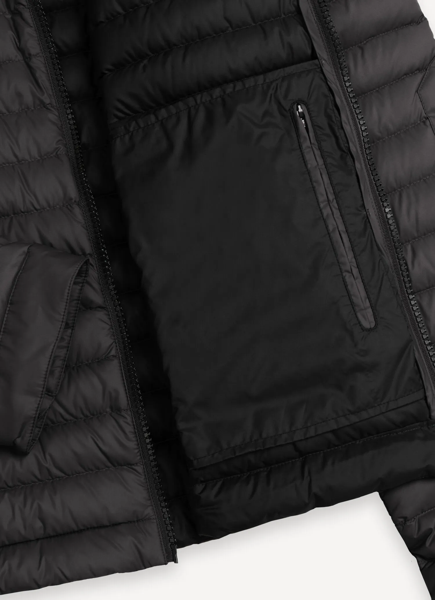 Autumn-weight padded biker jacket with drawstring