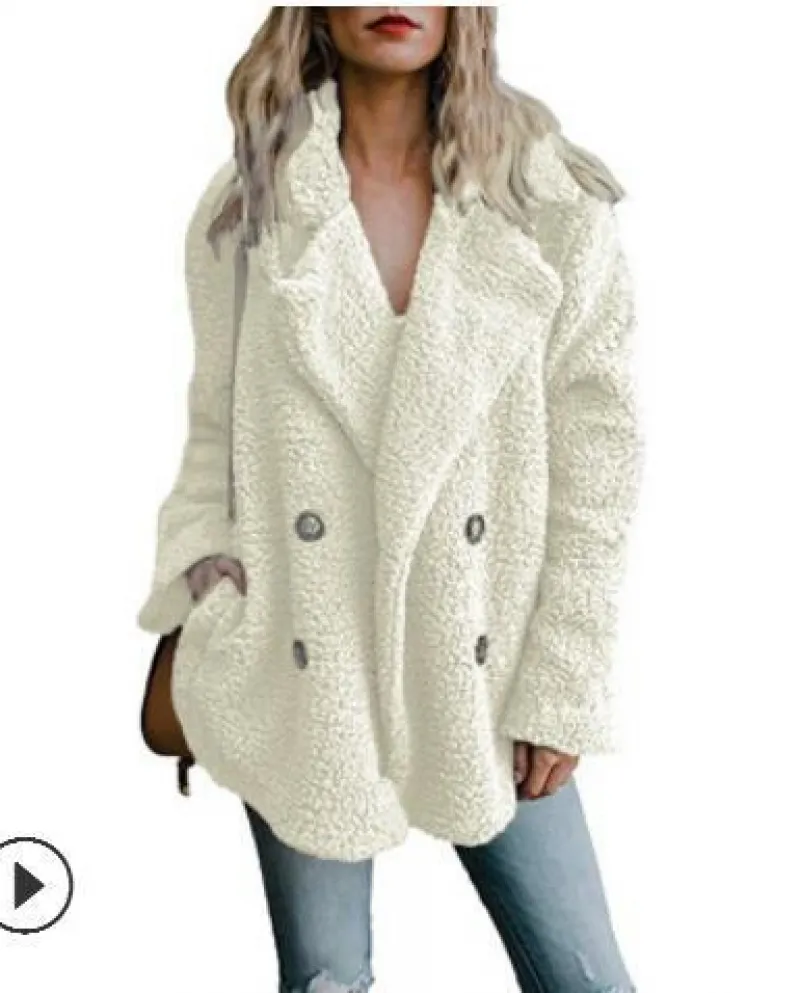 Autunno Inverno Caldo delle Donne Giacca di Pelliccia Sintetica Cappotto di Peluche Artificiale Soffice Pile Opzionale Più Il Fo