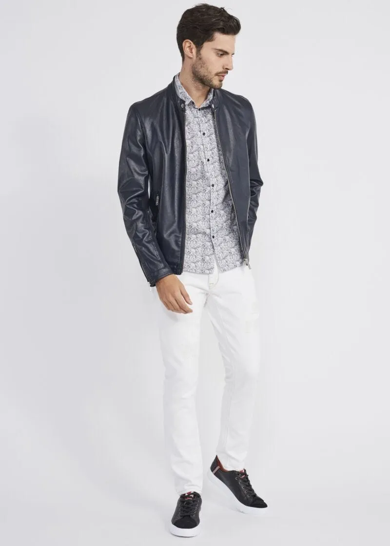 Biker jacket effetto pelle