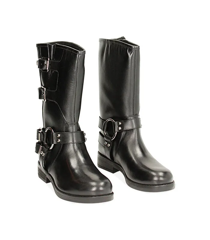 Biker neri in pelle