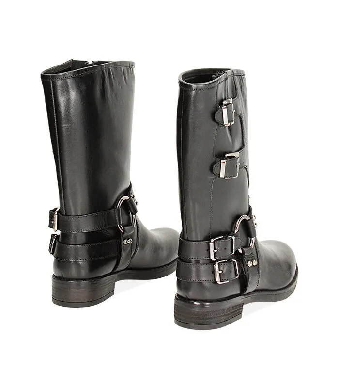 Biker neri in pelle