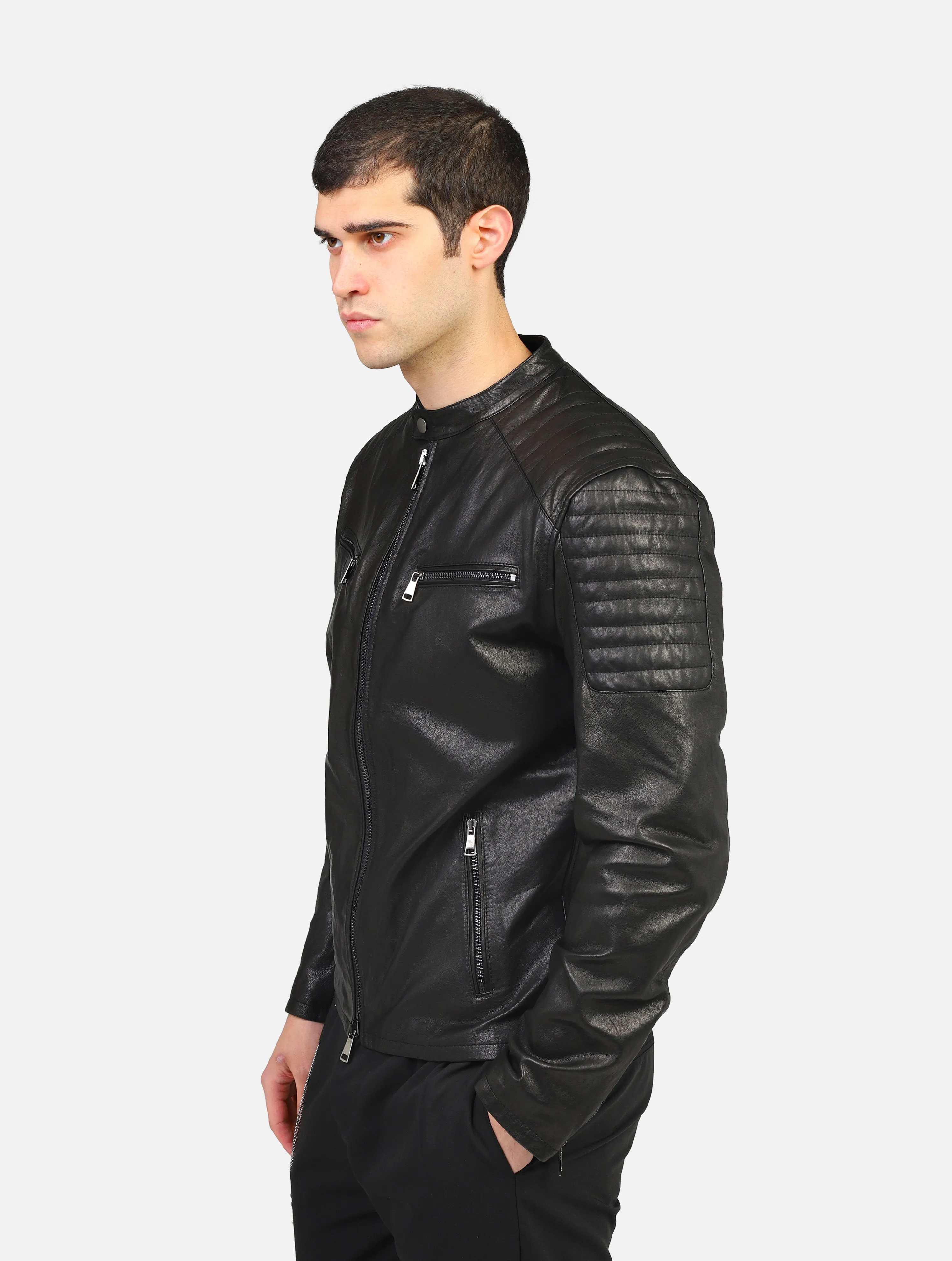 biker PRIVATE LABEL 1825 PELLE VINTAGEPELLE VINTAGE NERONERO