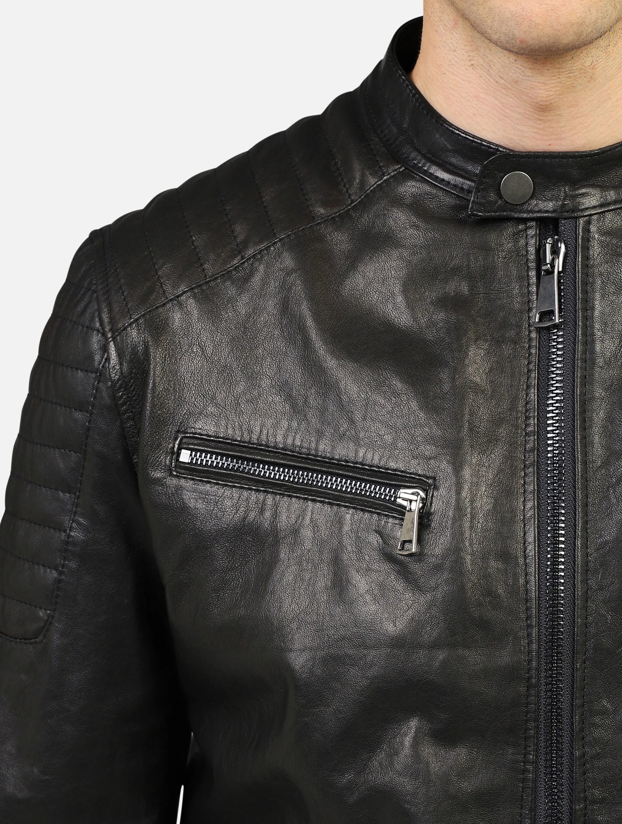 biker PRIVATE LABEL 1825 PELLE VINTAGEPELLE VINTAGE NERONERO