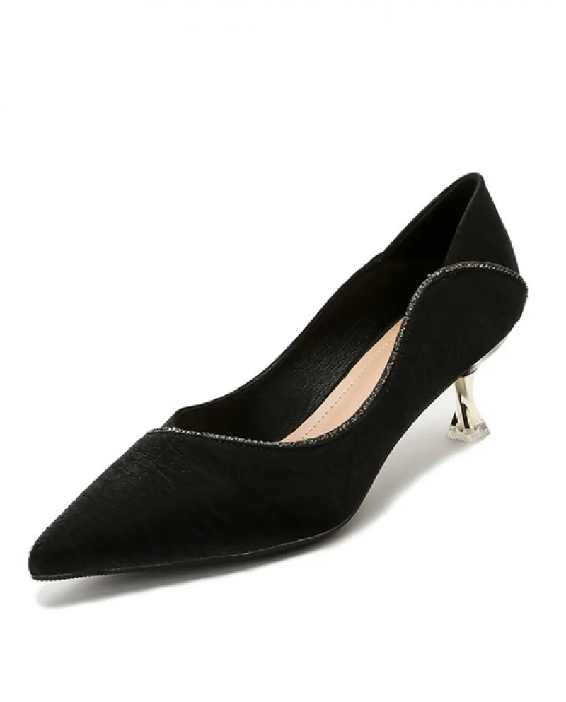 Bombas Tacco Sottile Scarpe Da Donna Scarpe A Punta Slip On Scarpe Da Donna Moda Traspirante Tacchi Alti Donna Casual Scarpe Da