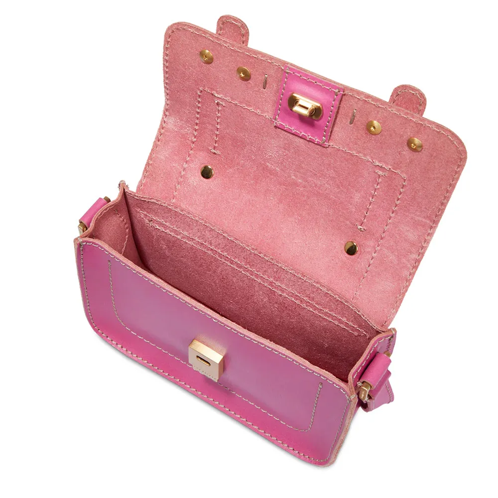 Borsa Donna Mini a Mano THE BRIDGE linea Ester in Pelle Rosa Lipstick