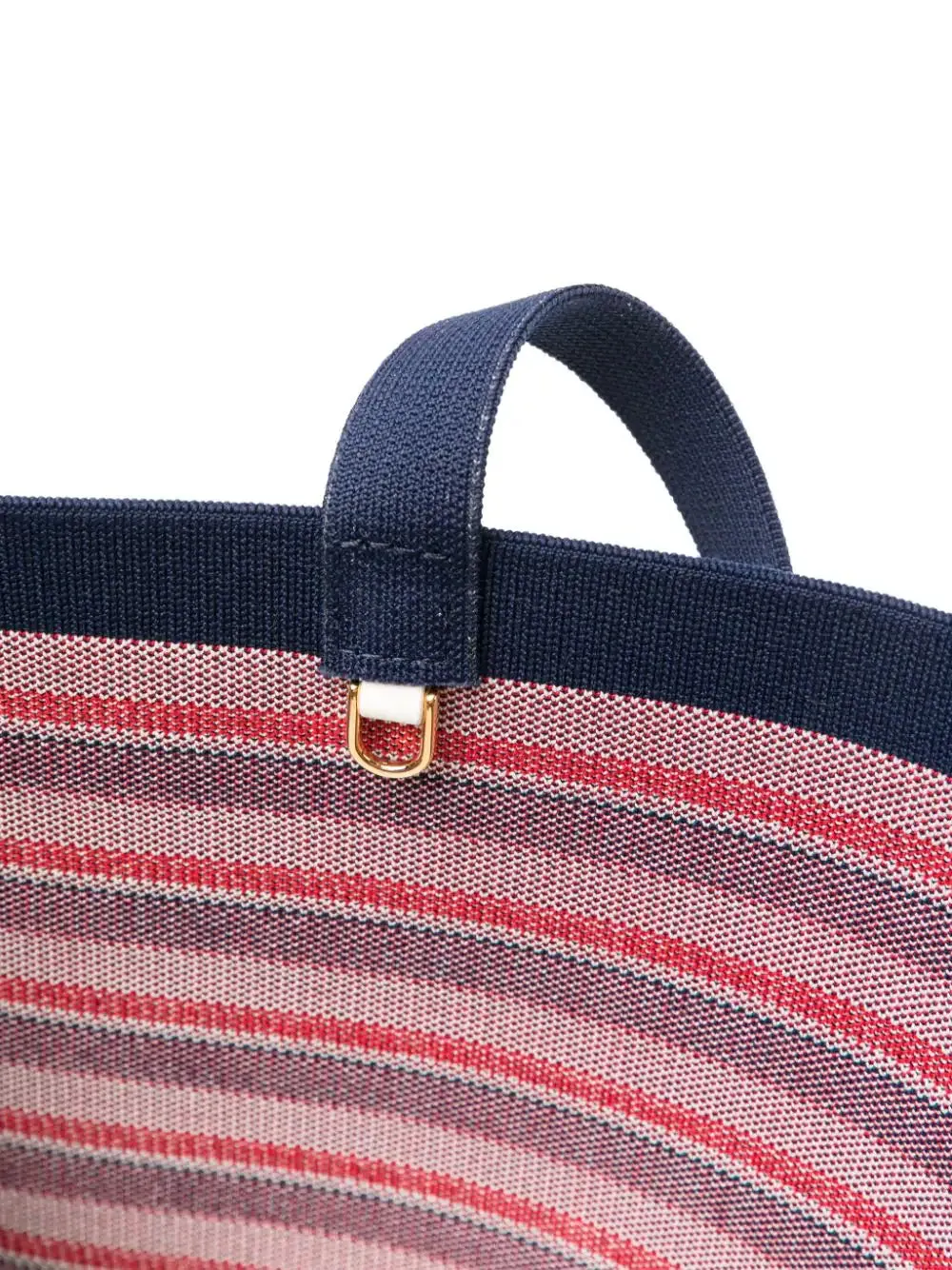 Borsa tote a righe con applicazione