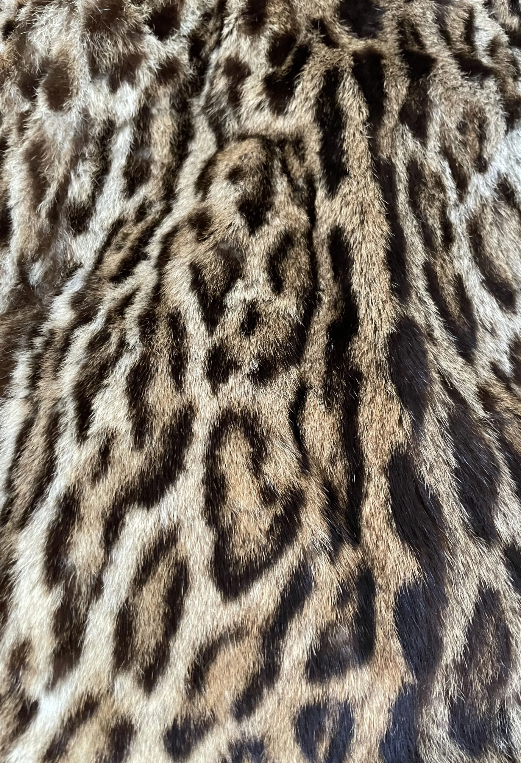 Borsa vintage artigianale in pelliccia di Ocelot