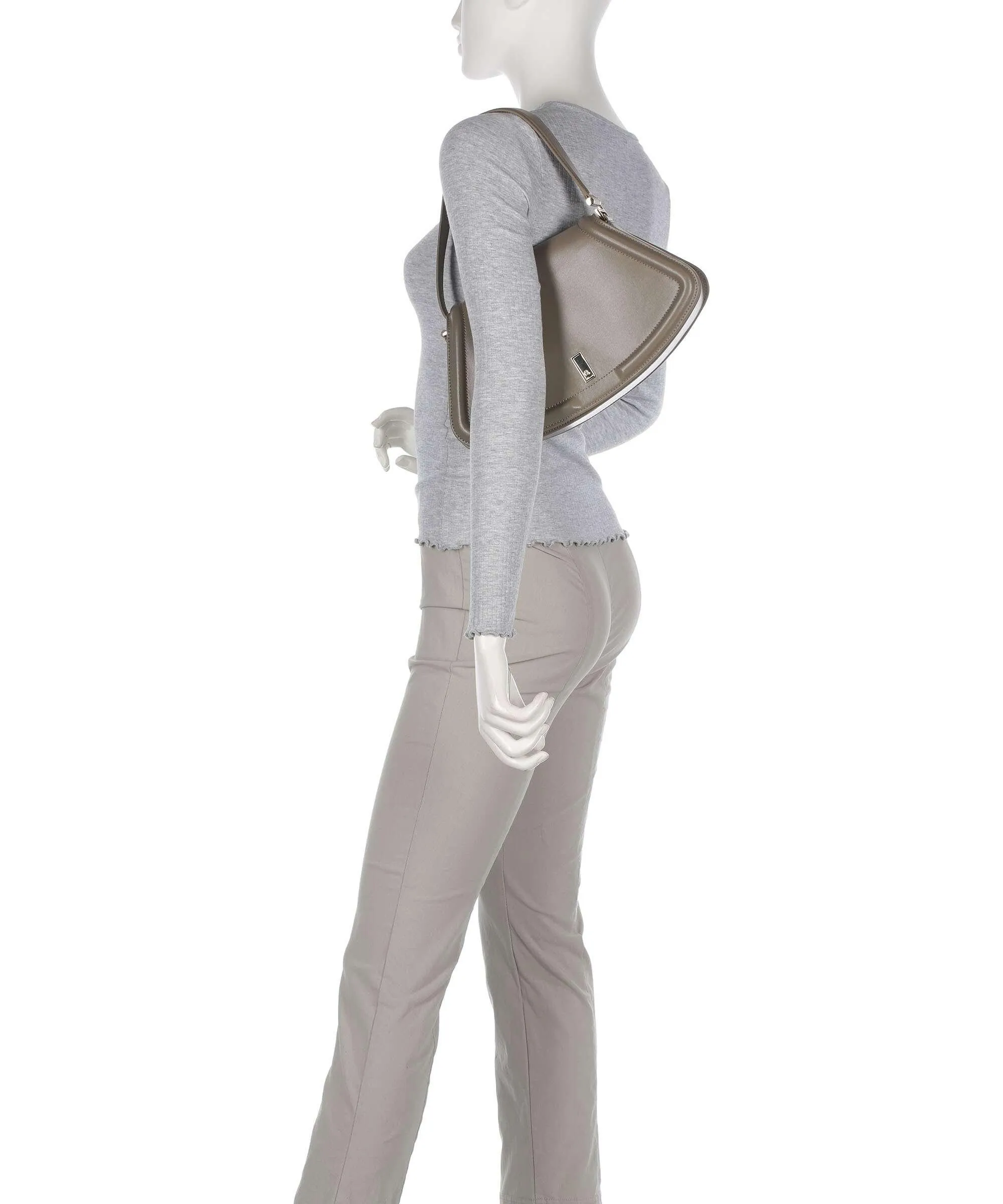  BOSS Ariell Borsa a spalla pelle di vacchetta liscia taupe  