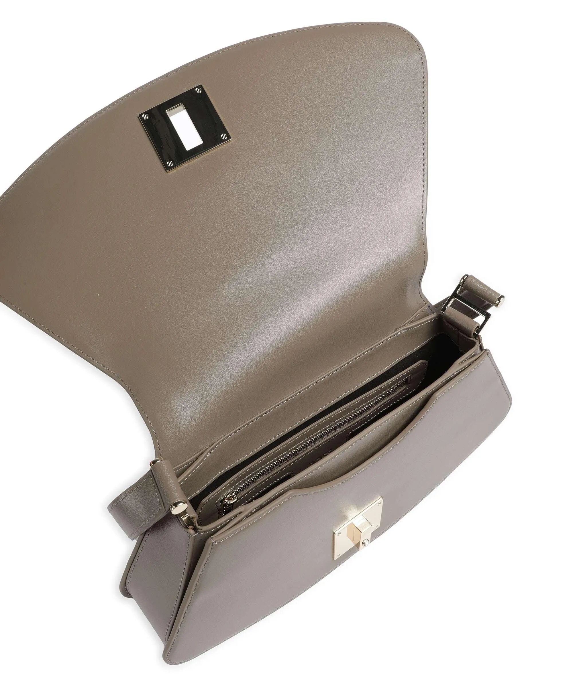  BOSS Ariell Borsa a spalla pelle di vacchetta liscia taupe  