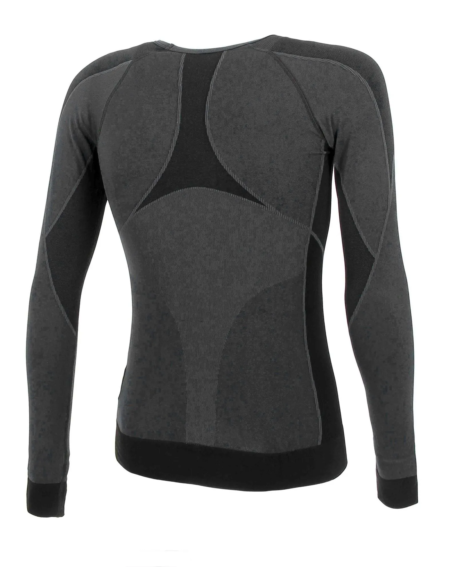 BRUGI - Maglia da uomo grigia e nera termica girocollo traspirante senza cuciture                                            Pre