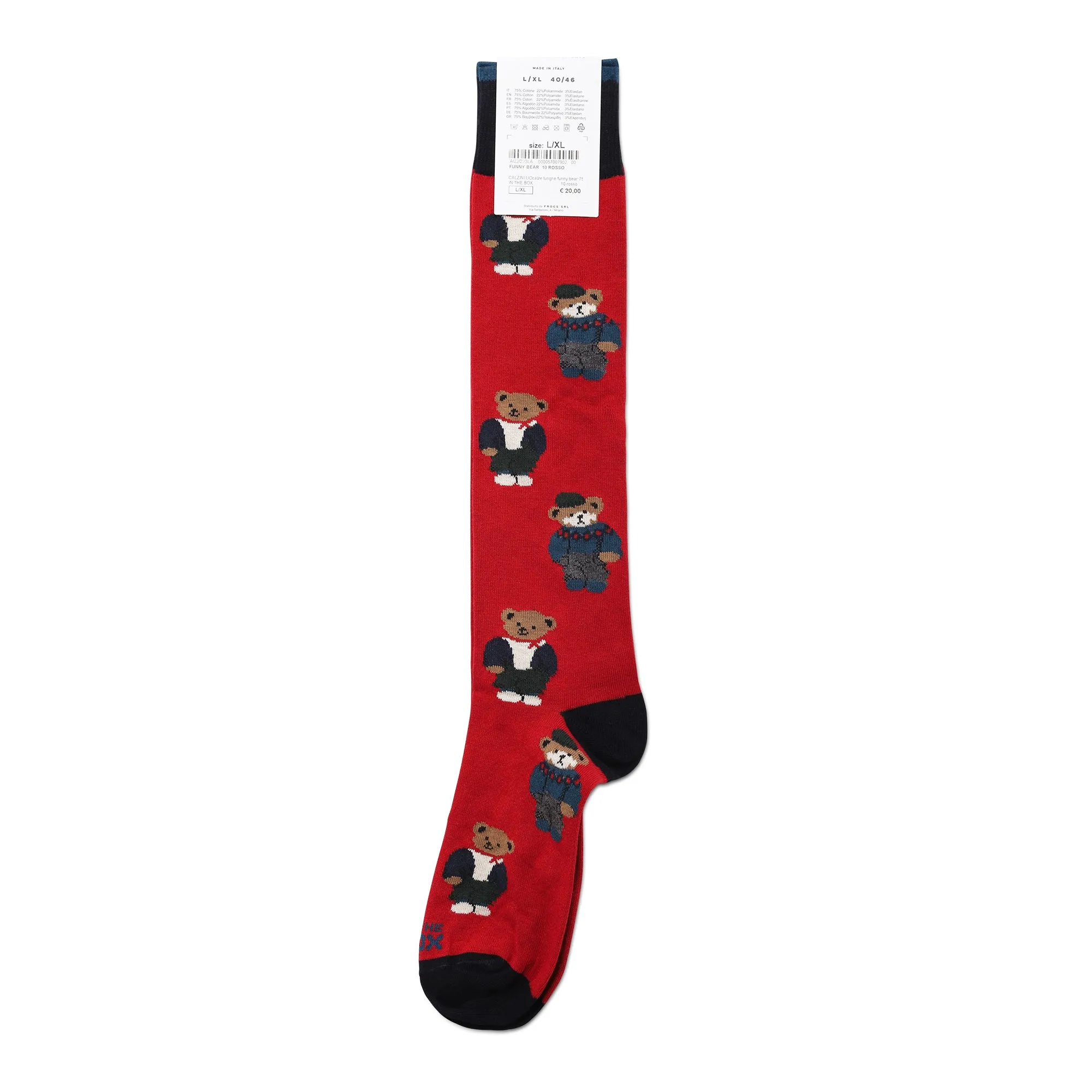 Calze lunghe funny bear - FUNNY BEAR10 ROSSO