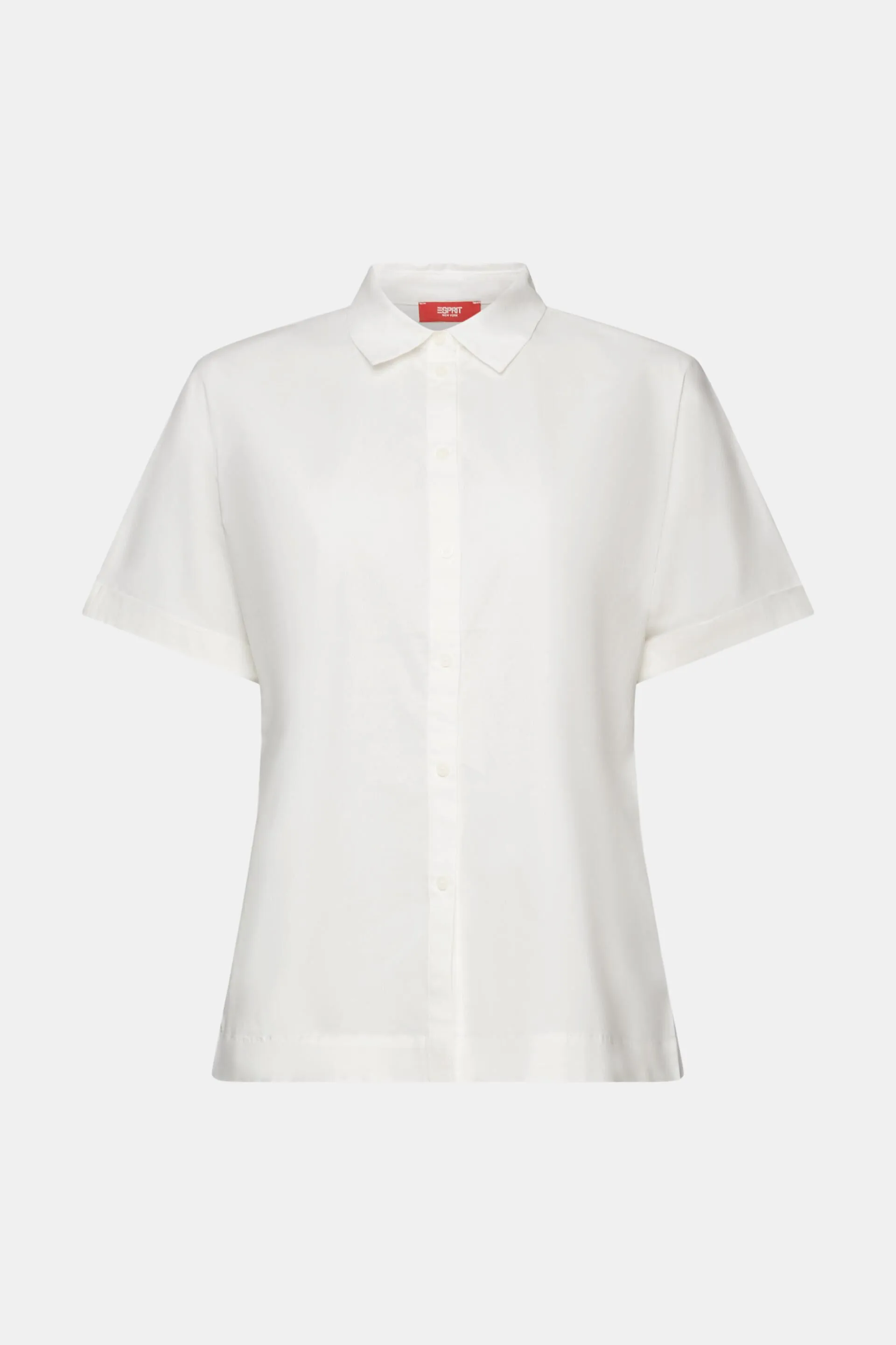 Camicia a maniche corte in popeline di cotone