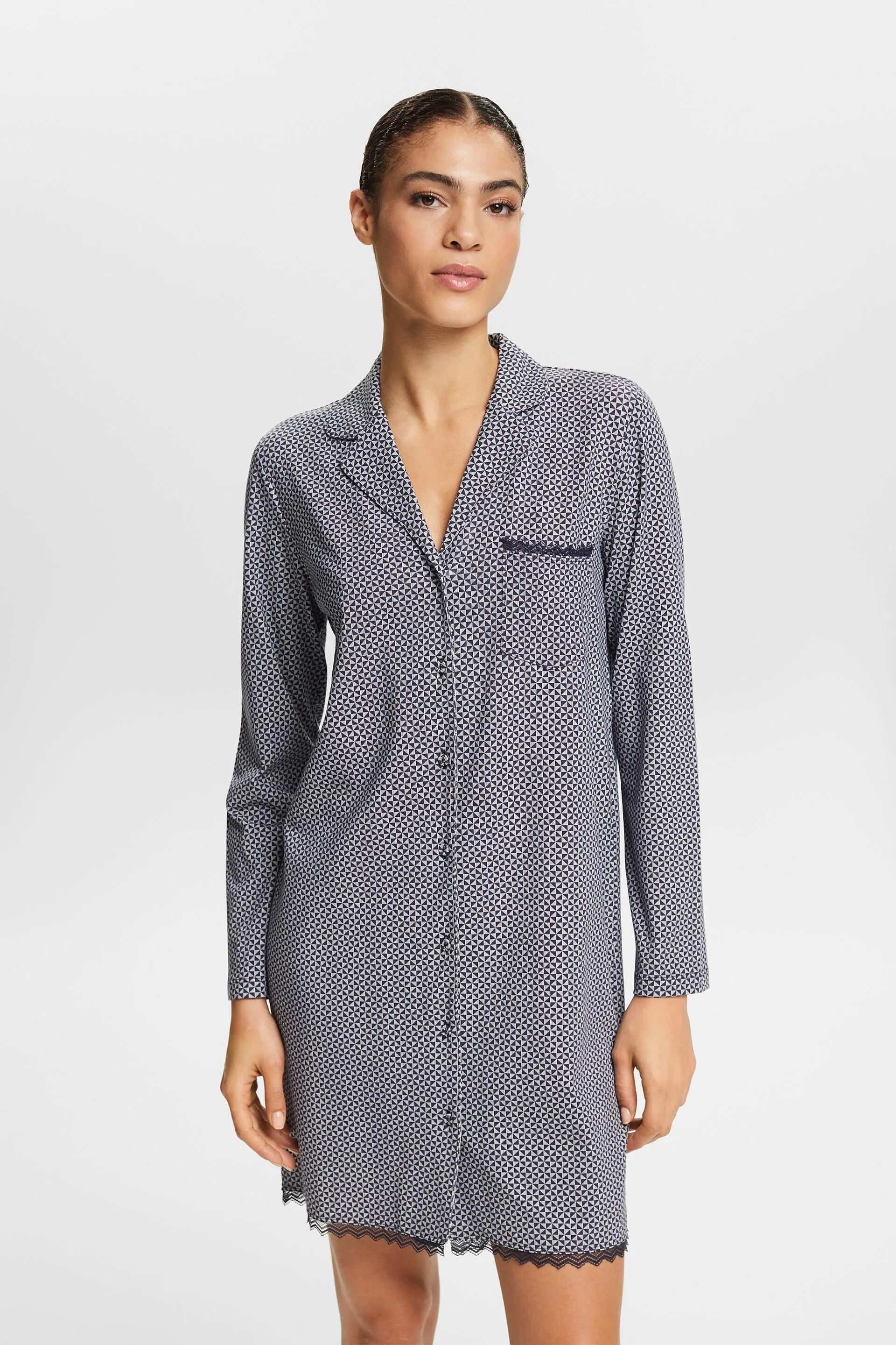 Camicia da notte in jersey con stampa
