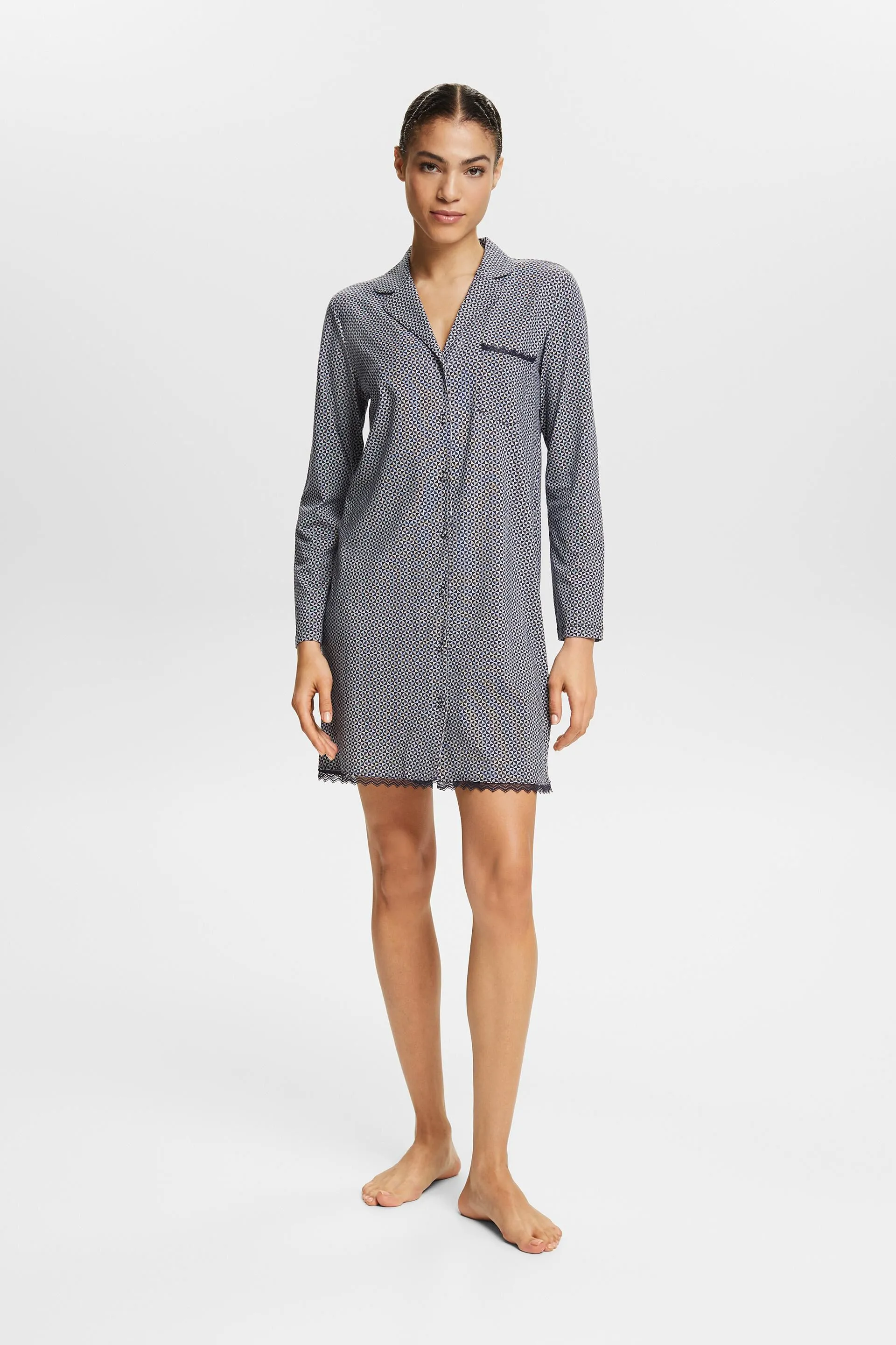 Camicia da notte in jersey con stampa
