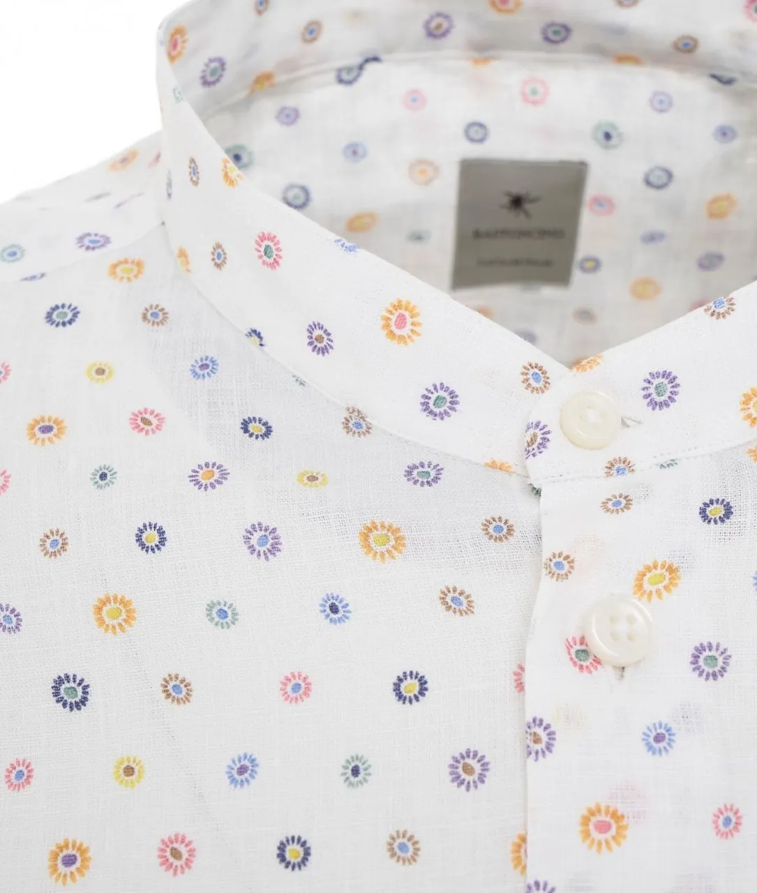 Camicia di lino Simo bianco bianco