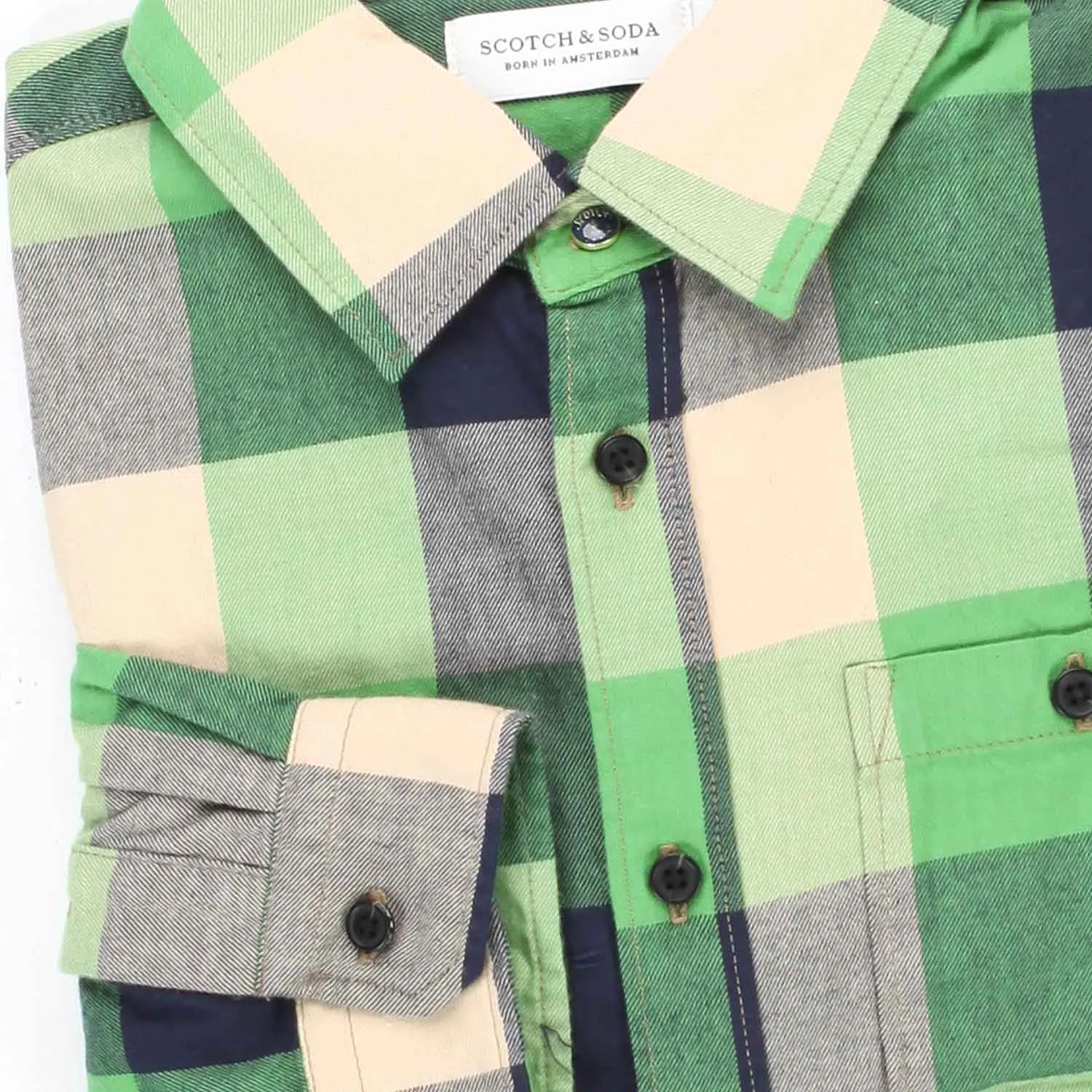 Camicia Flanella A Quadri Verde Bambino E Teen