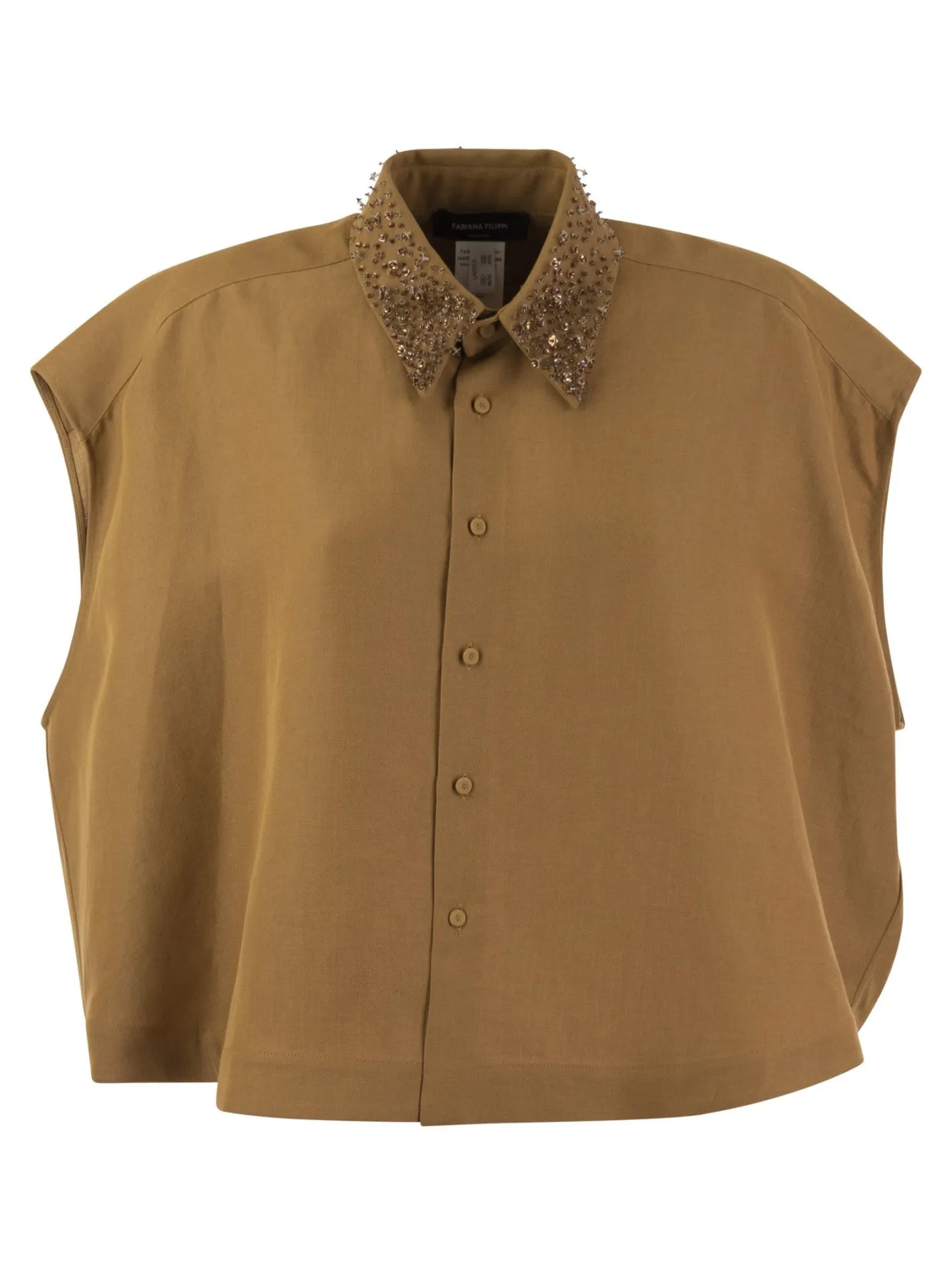 Camicia in fluido lino e viscosa