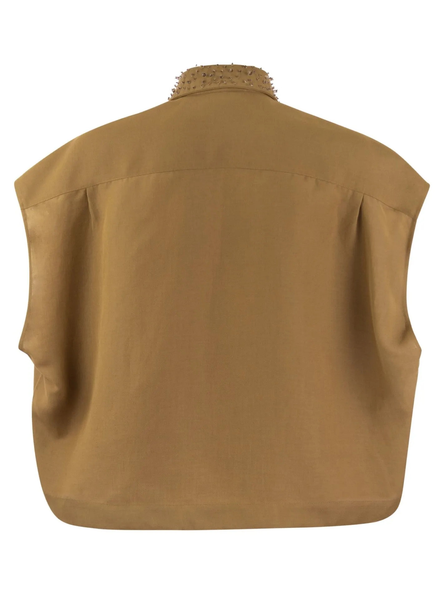 Camicia in fluido lino e viscosa