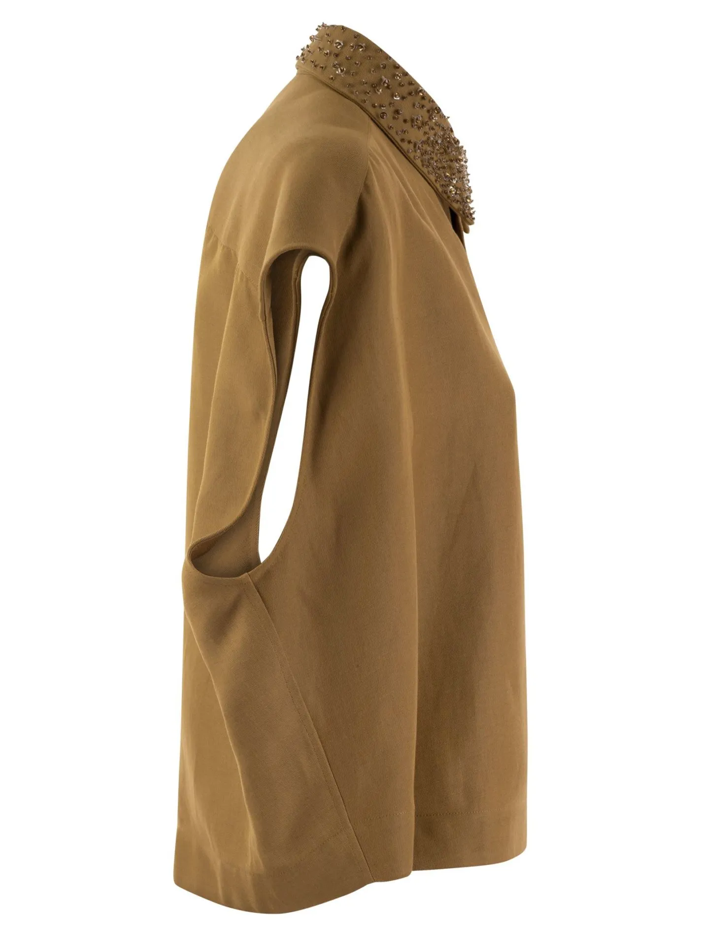 Camicia in fluido lino e viscosa
