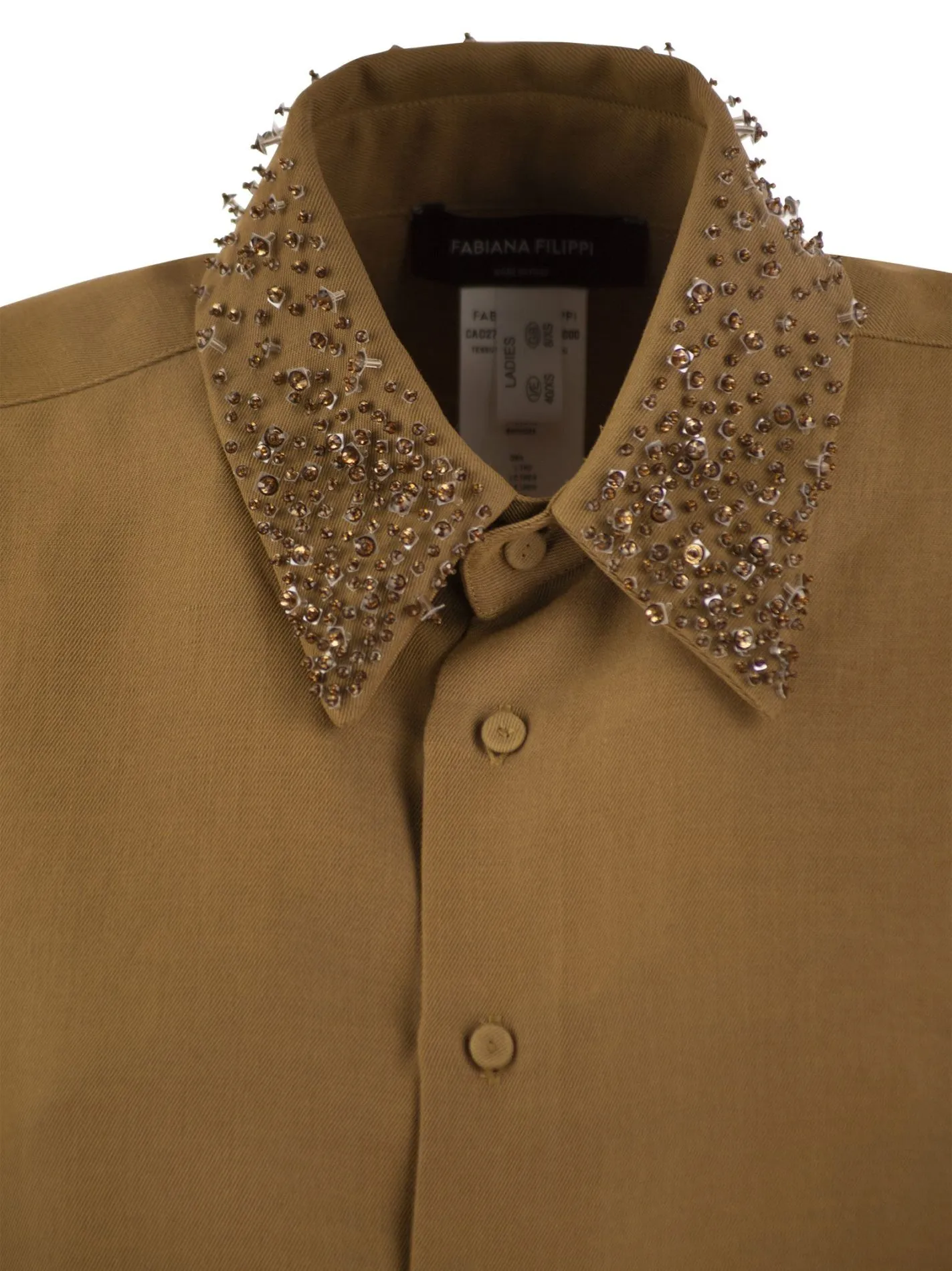 Camicia in fluido lino e viscosa