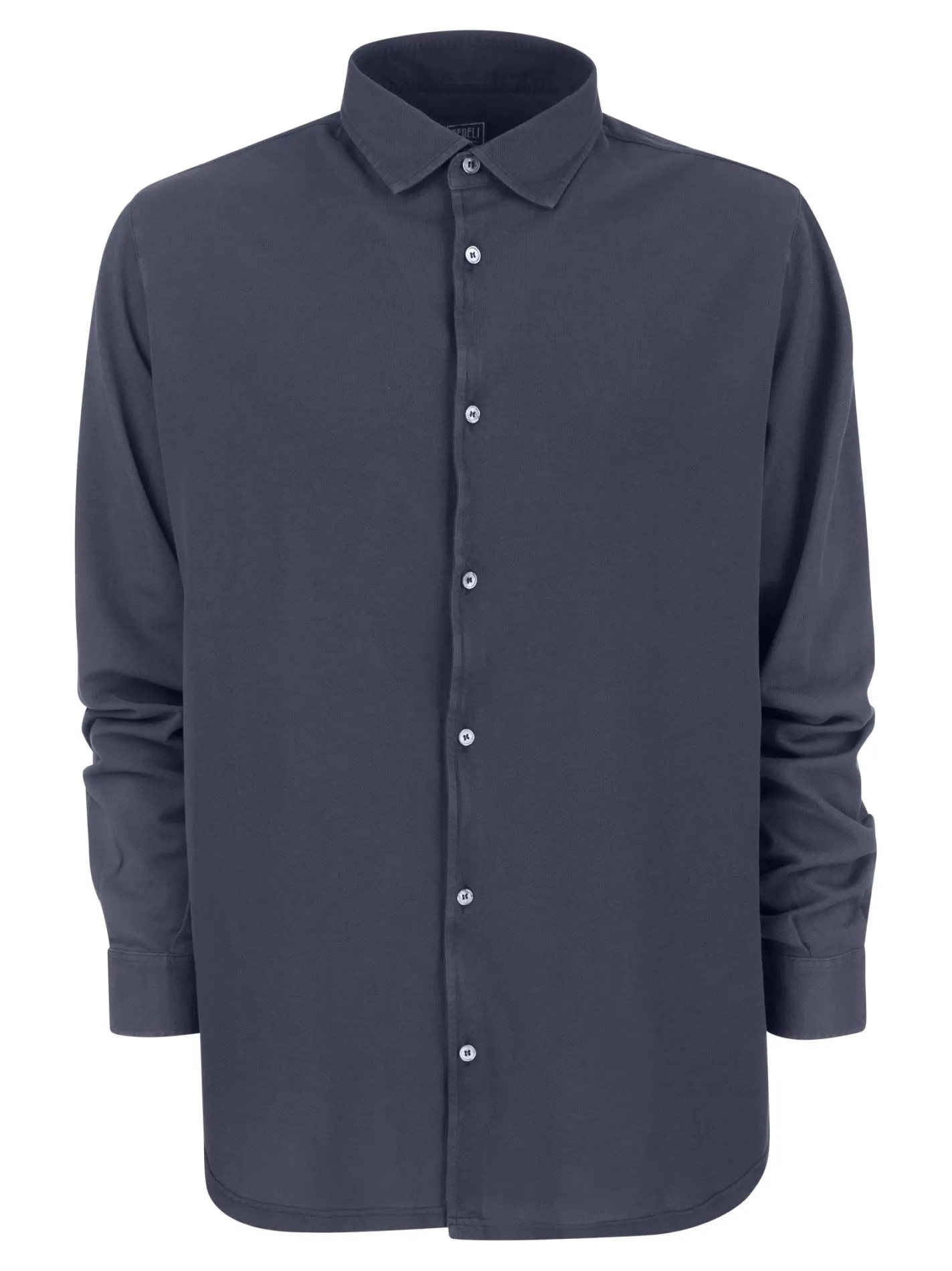 Camicia in piquet di cotone