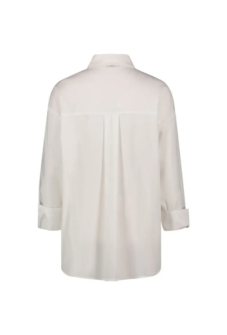 Camicia in popeline con rouches