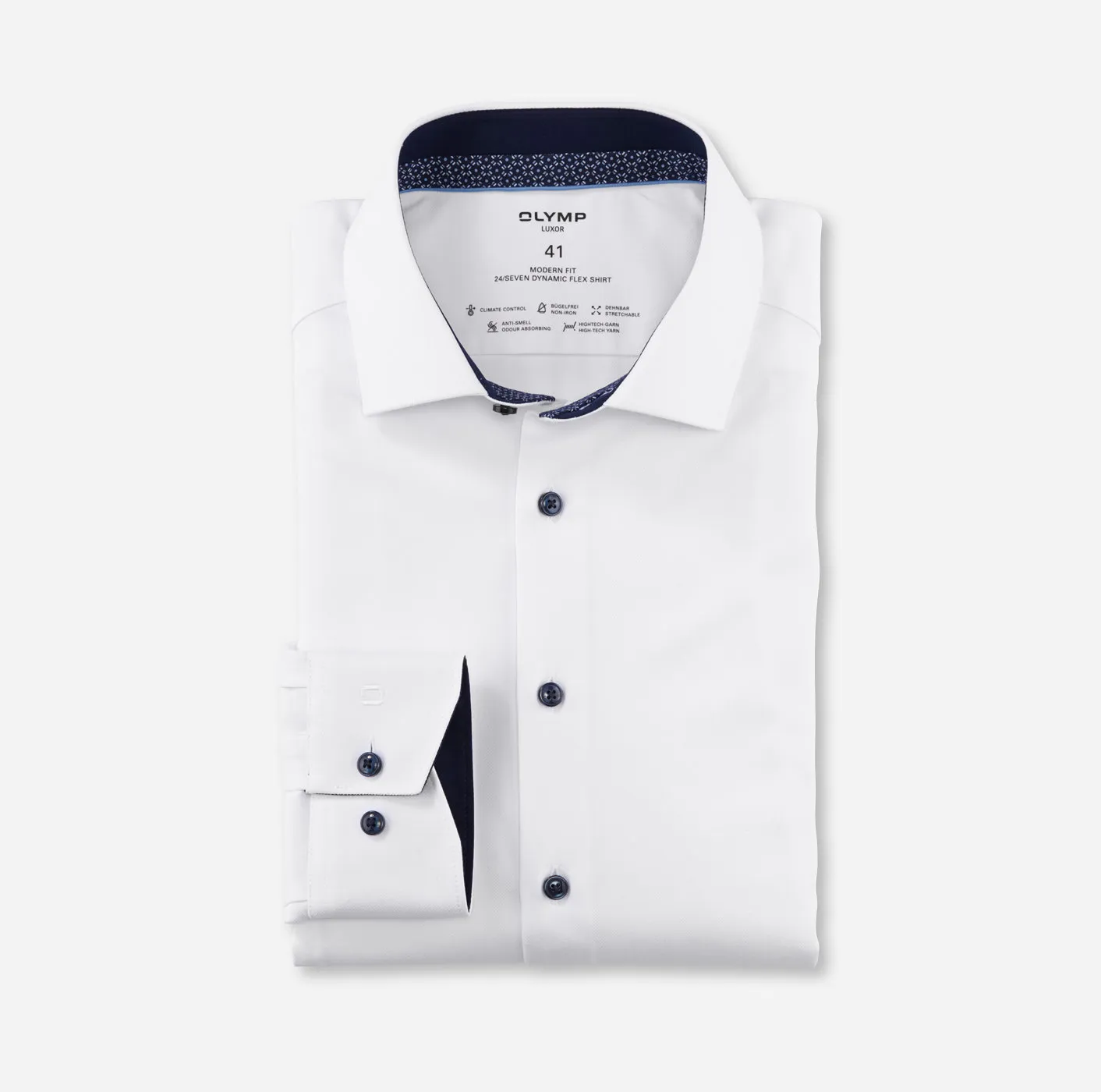 Camicia olymp bianca dynamic flex modern fit