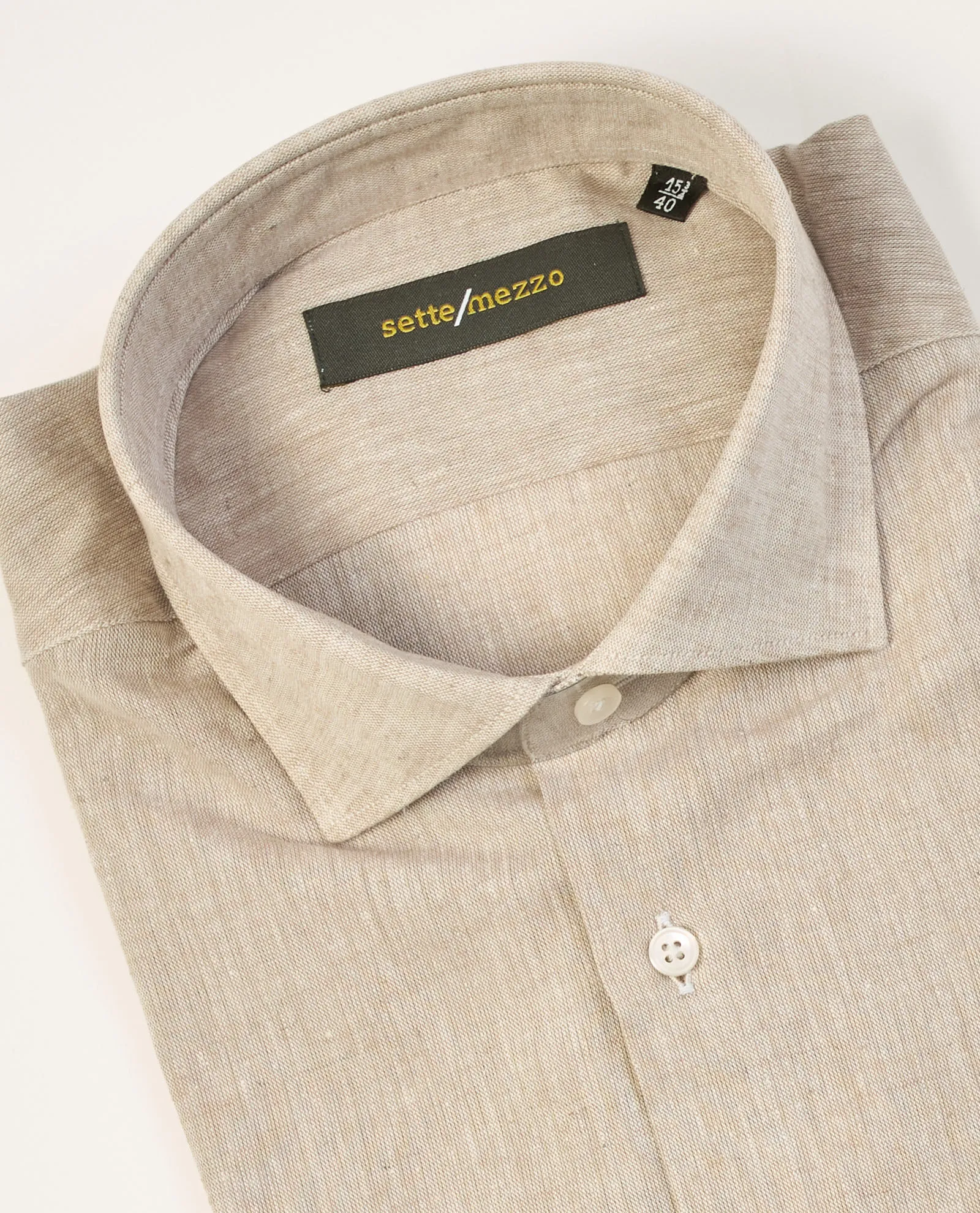 Camicia uomo Sette Mezzo a maniche lunghe in lino e cotone