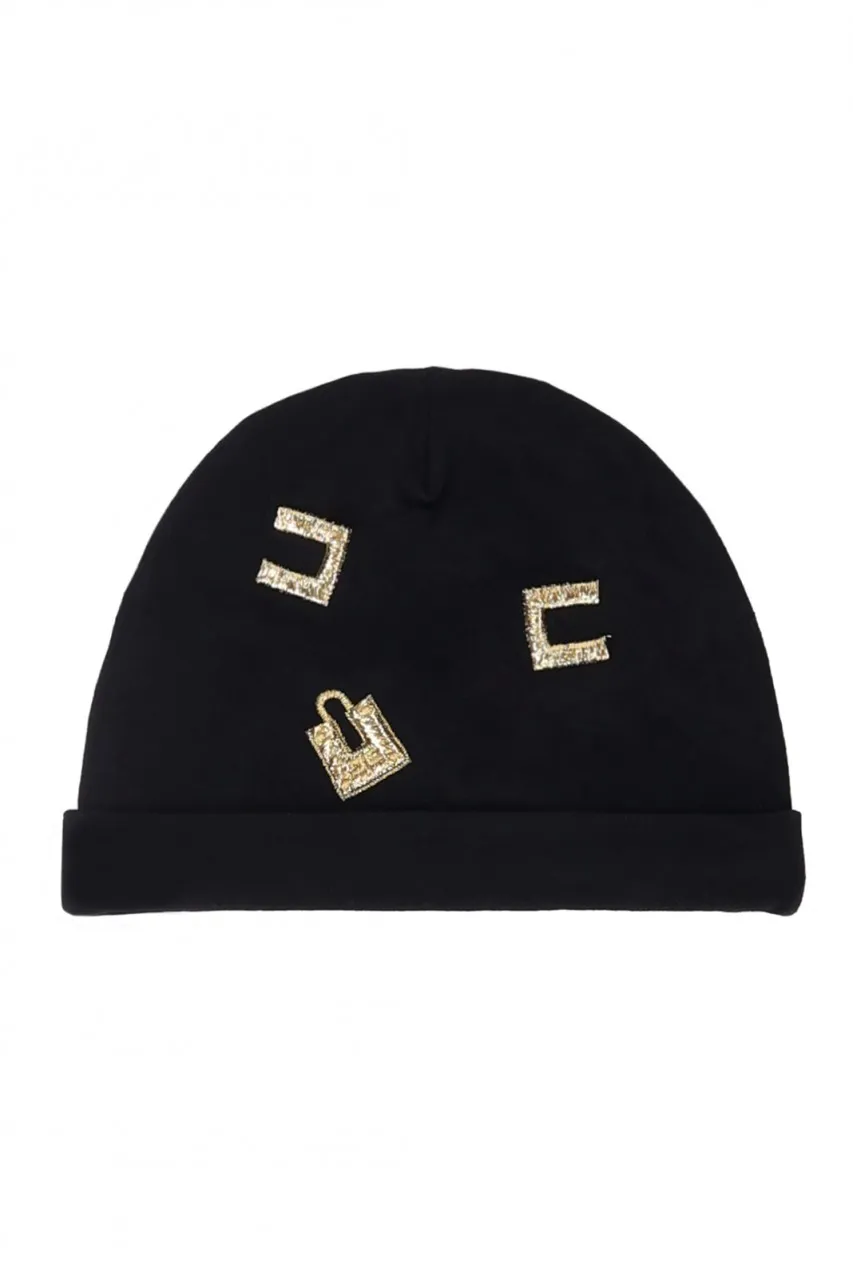Cappello con ricamo Nero