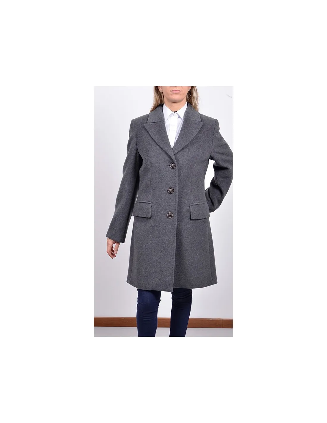 Cappottino in lana grigio mod gaia