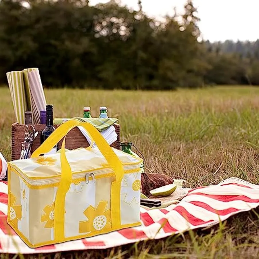 Cestino Da Picnic in Vimini, Borsa Termica Da Campeggio Pieghevole, Borsa Termica Più Grande Picnic, Borsa Termica Picnic Pranzo