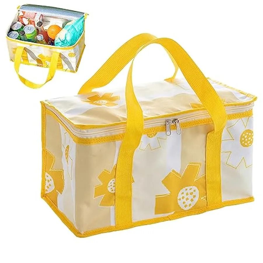Cestino Da Picnic in Vimini, Borsa Termica Da Campeggio Pieghevole, Borsa Termica Più Grande Picnic, Borsa Termica Picnic Pranzo