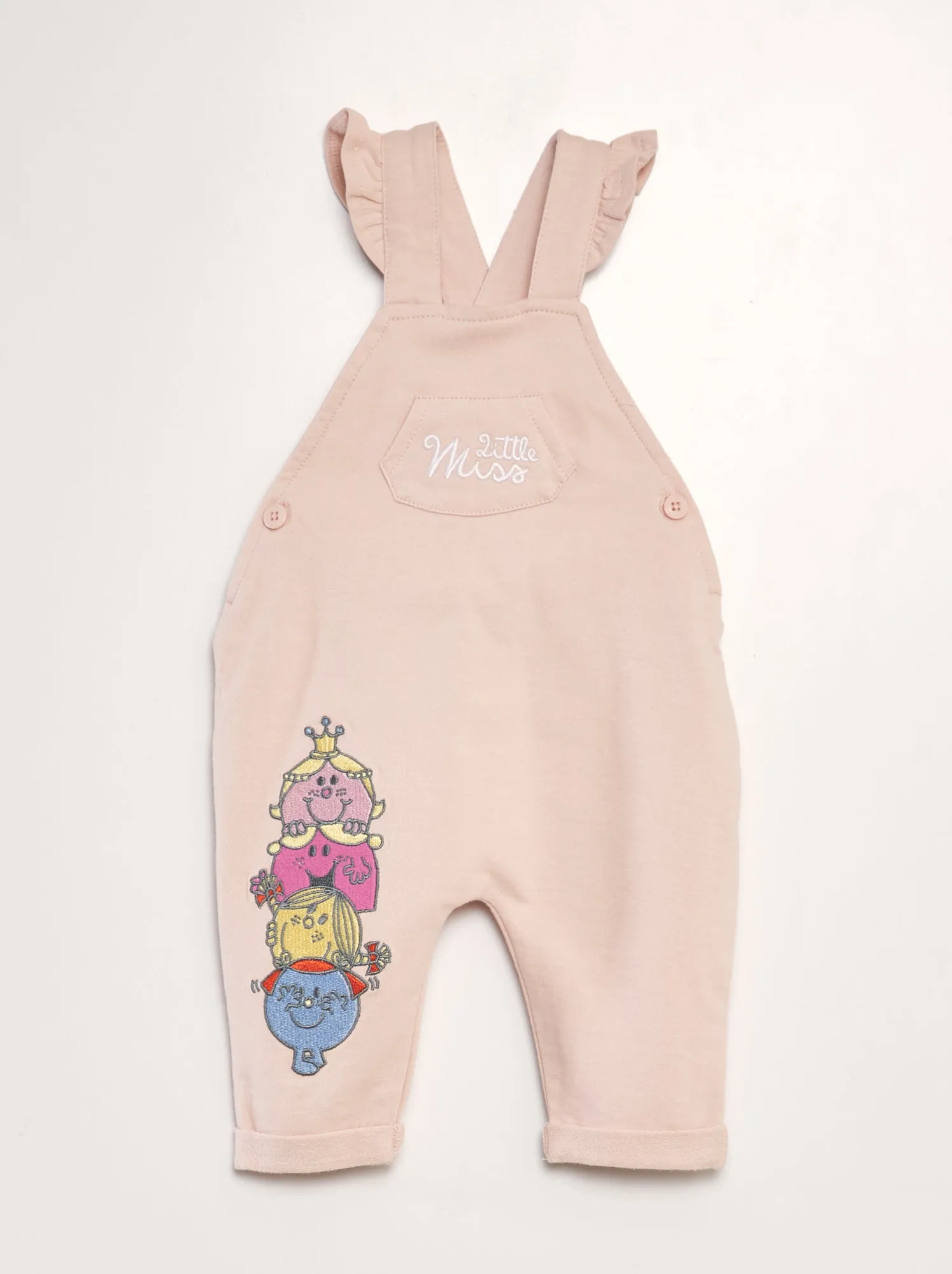 Completo 'Monsieur Madame' Salopette + t-shirt - 2 pezzi - rosa