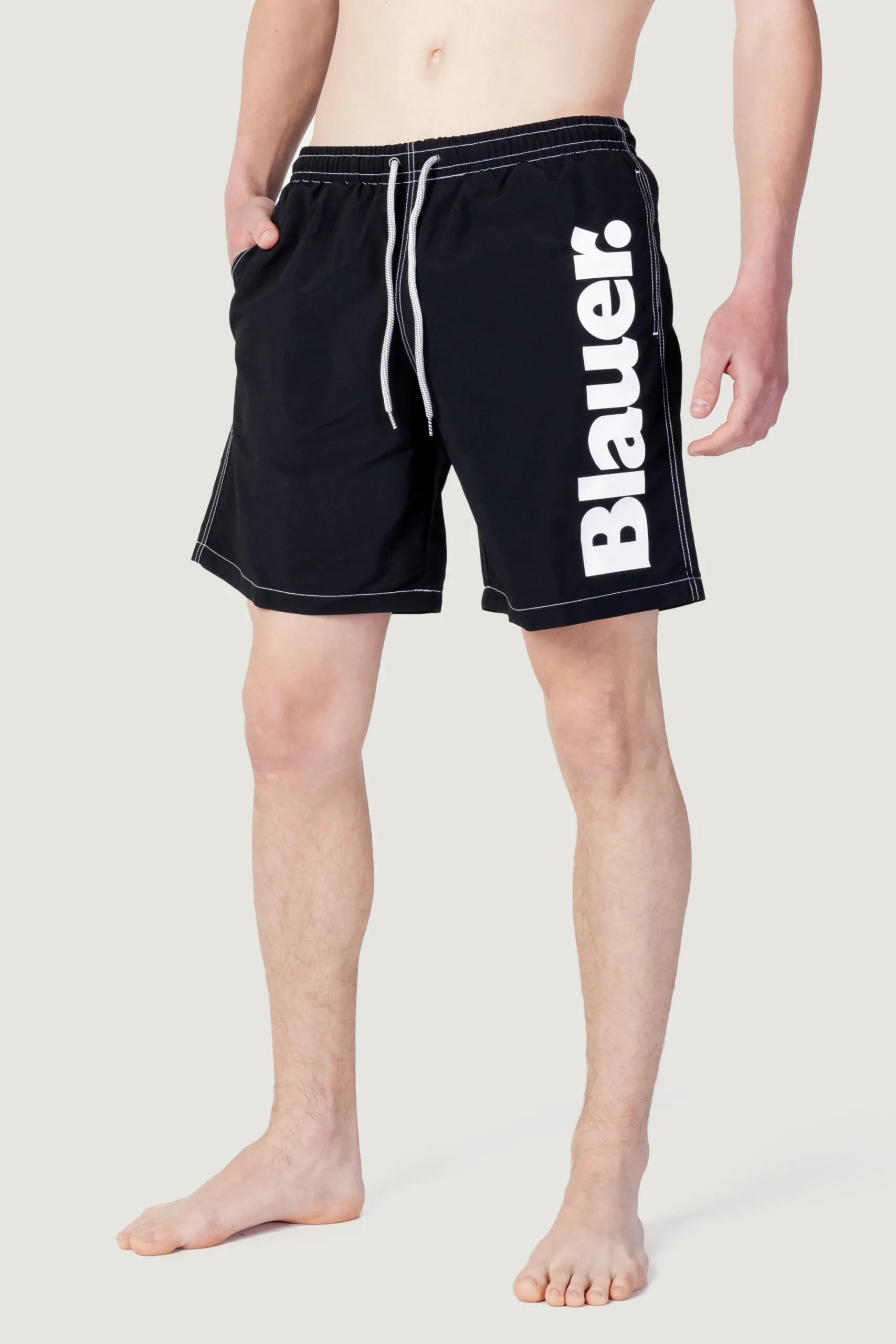 Costume da bagno Blauer. logo Nero