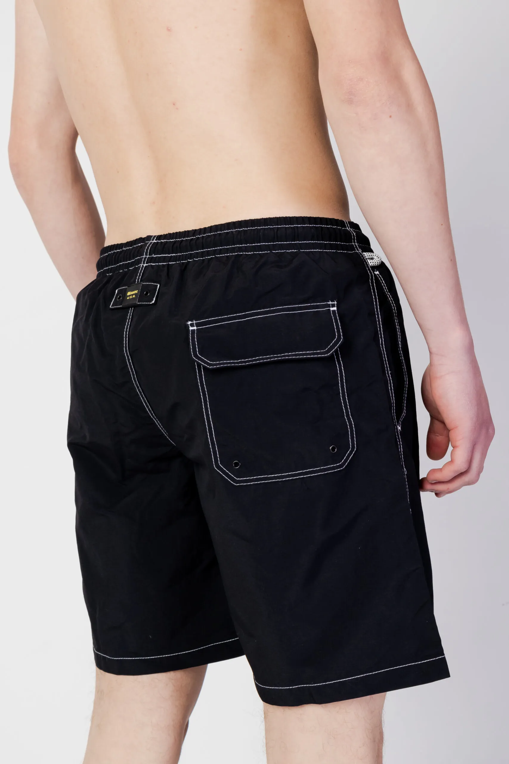 Costume da bagno Blauer. logo Nero