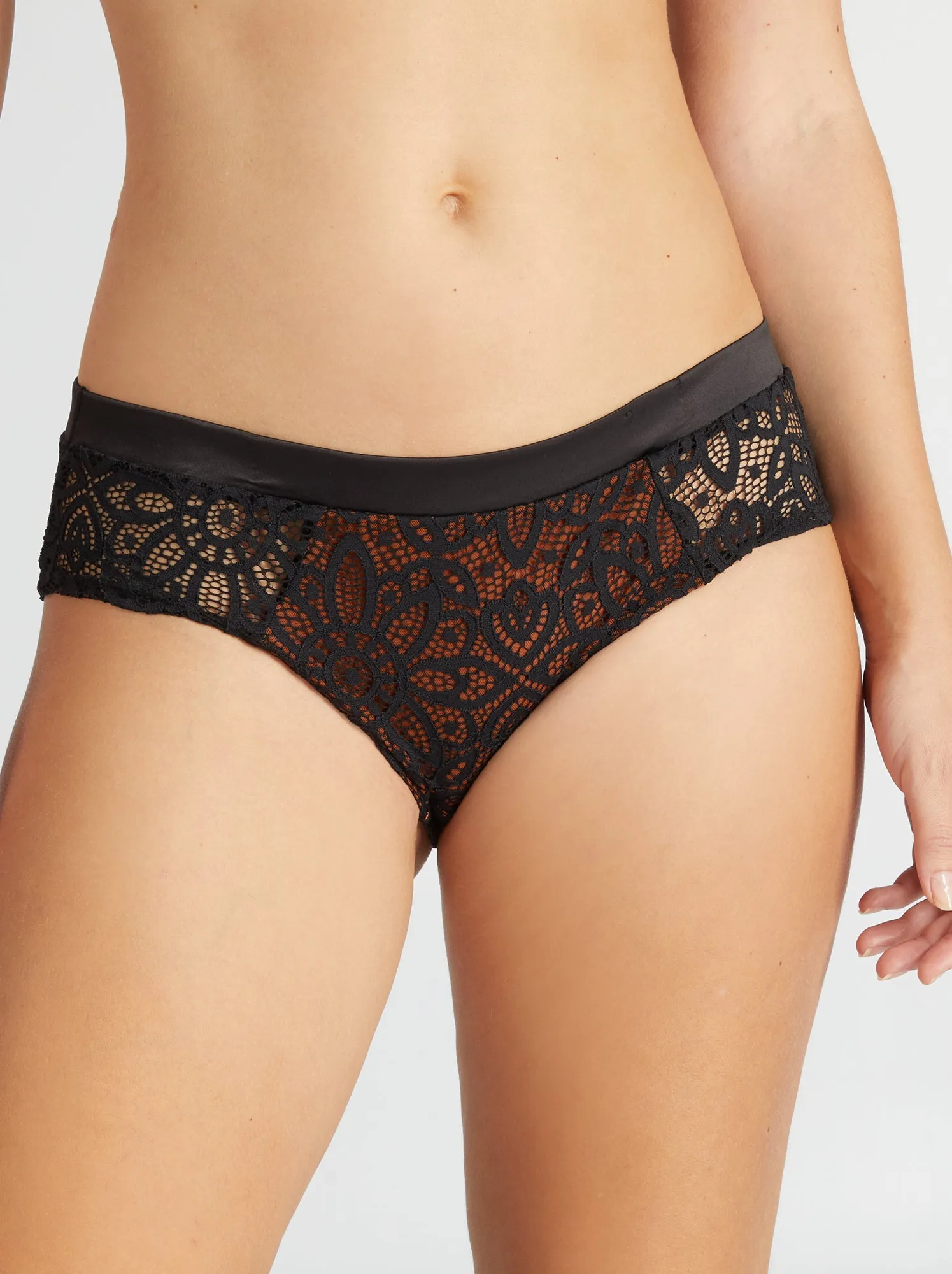 Culotte in pizzo 'Envie de Lingerie' - NERO