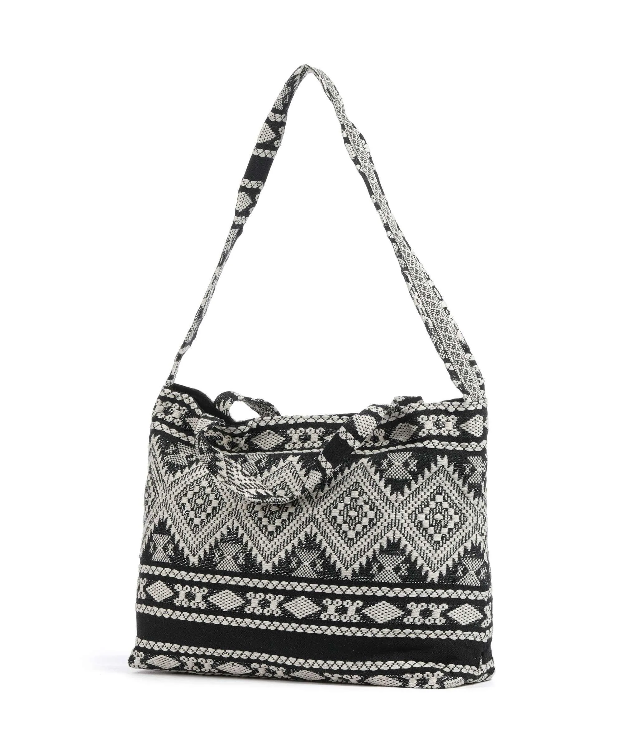  Depeche Soft Luxury Borsa shopper cotone nero/bianco  
