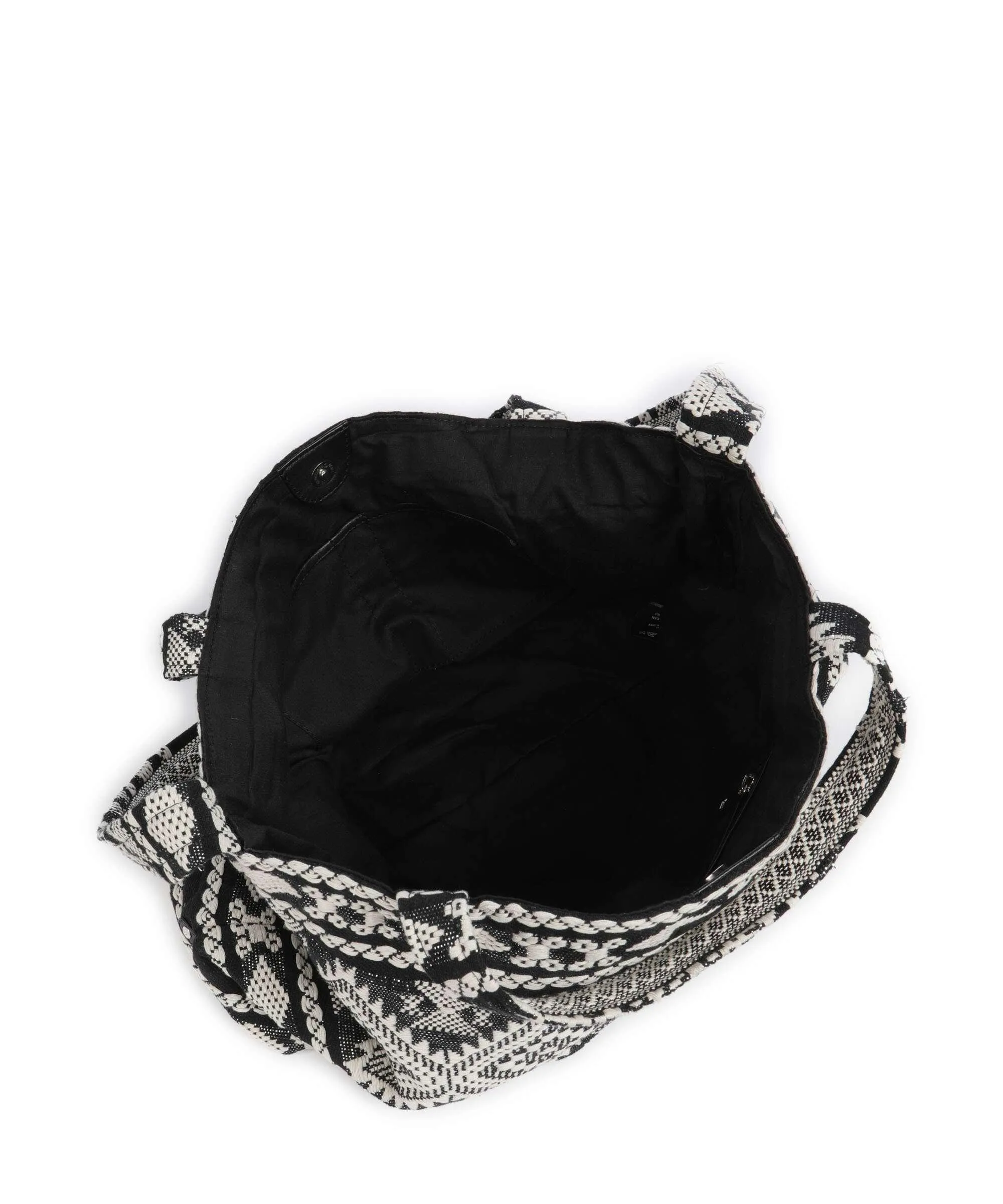  Depeche Soft Luxury Borsa shopper cotone nero/bianco  