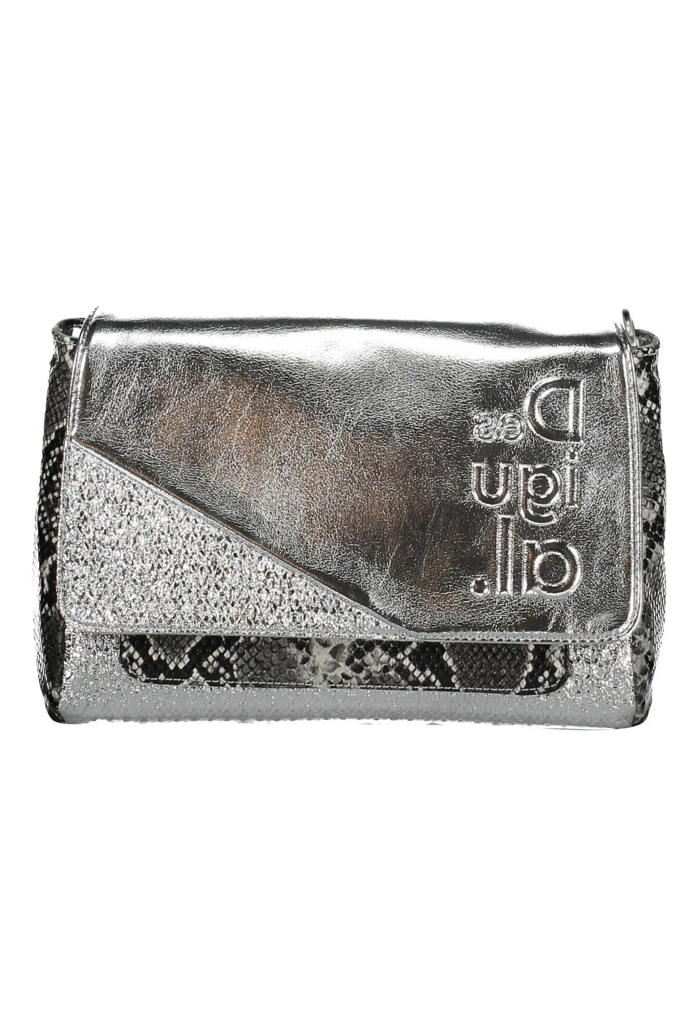 Desigual borsa  argento animalier  
