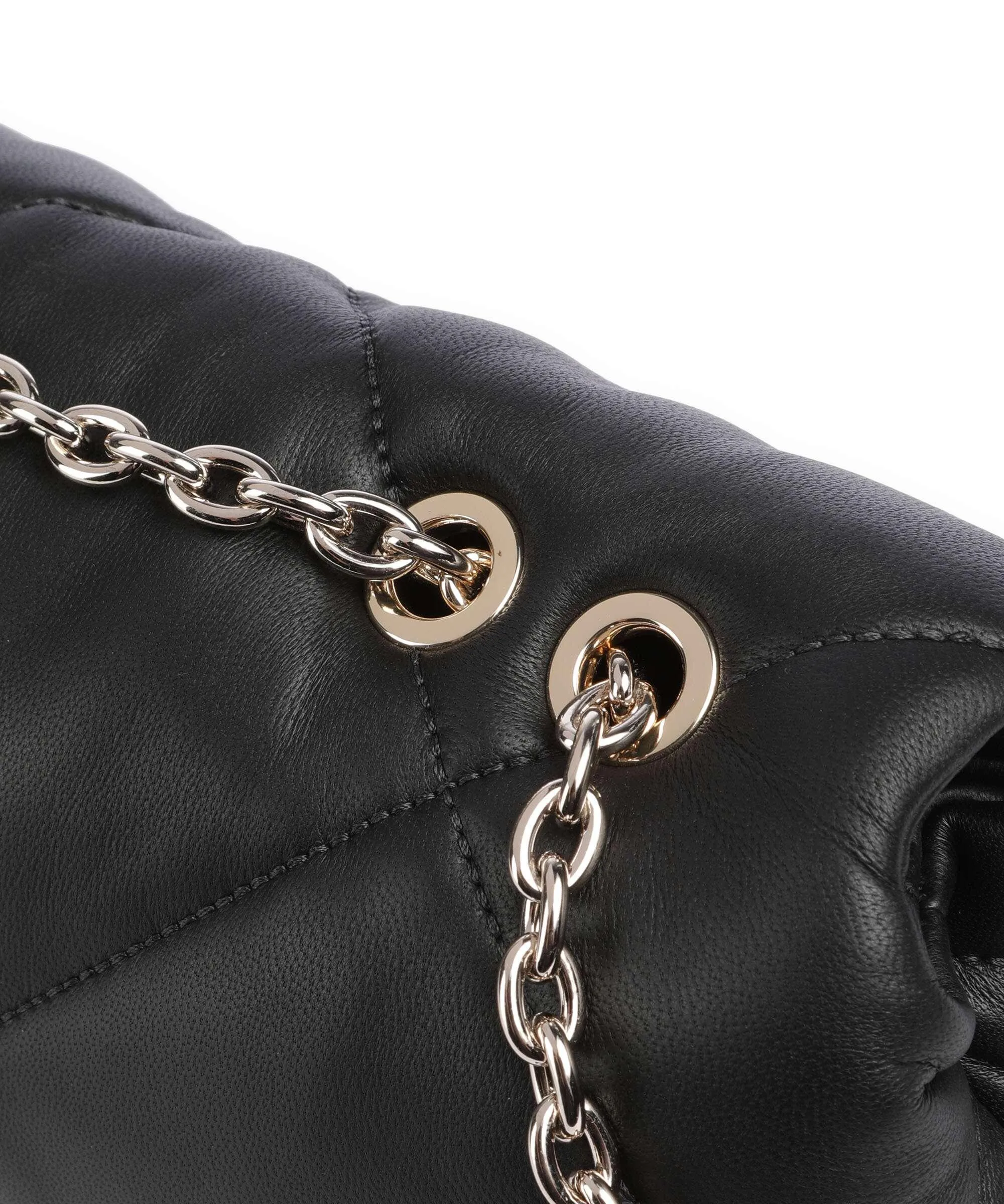  DKNY Red Hook Borsa a spalla cuoio di agnello nero  